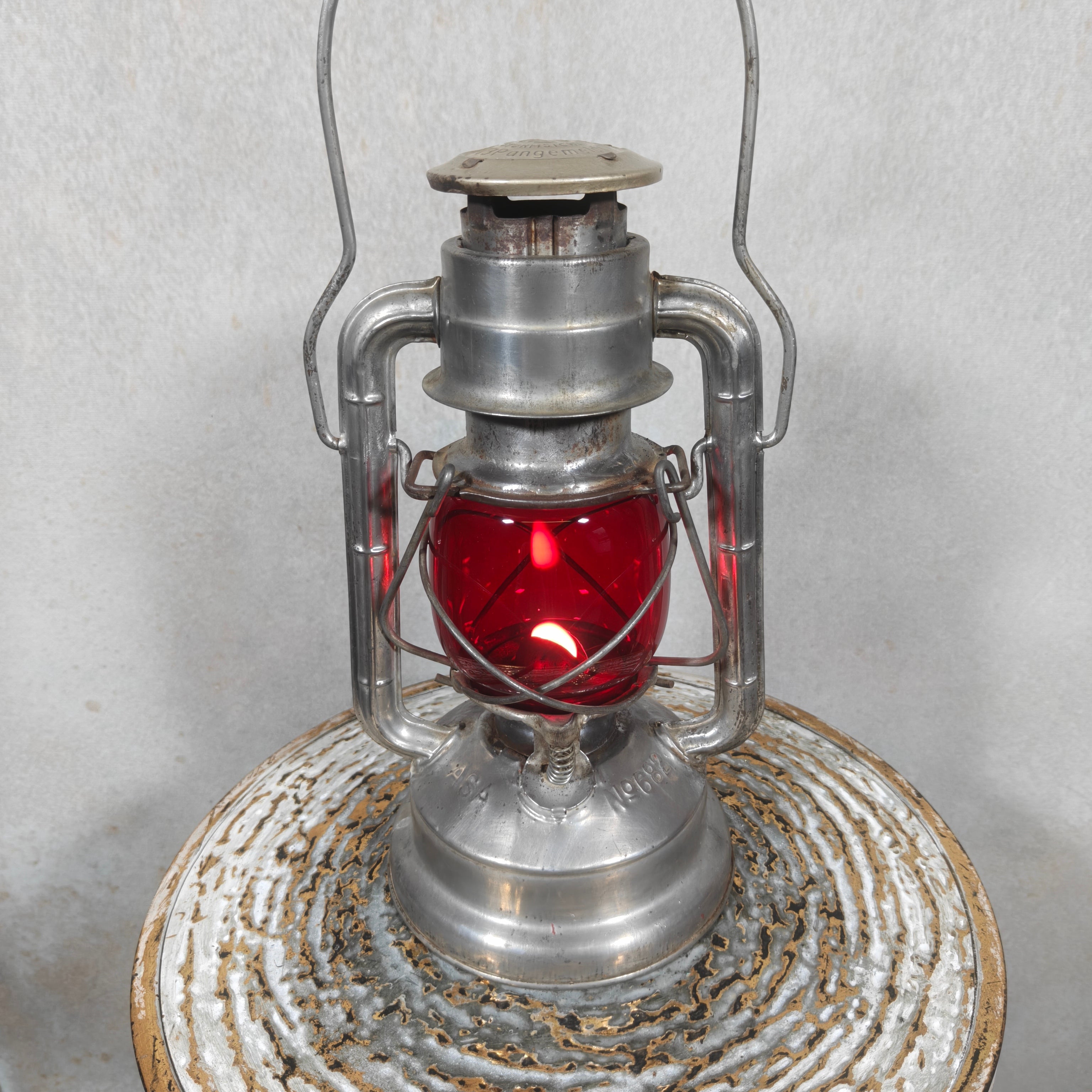 Rare Vintage ASA No. 682 Automatic Hurricane Lantern – A. Sartorius Germany with Unique Globe Lift System