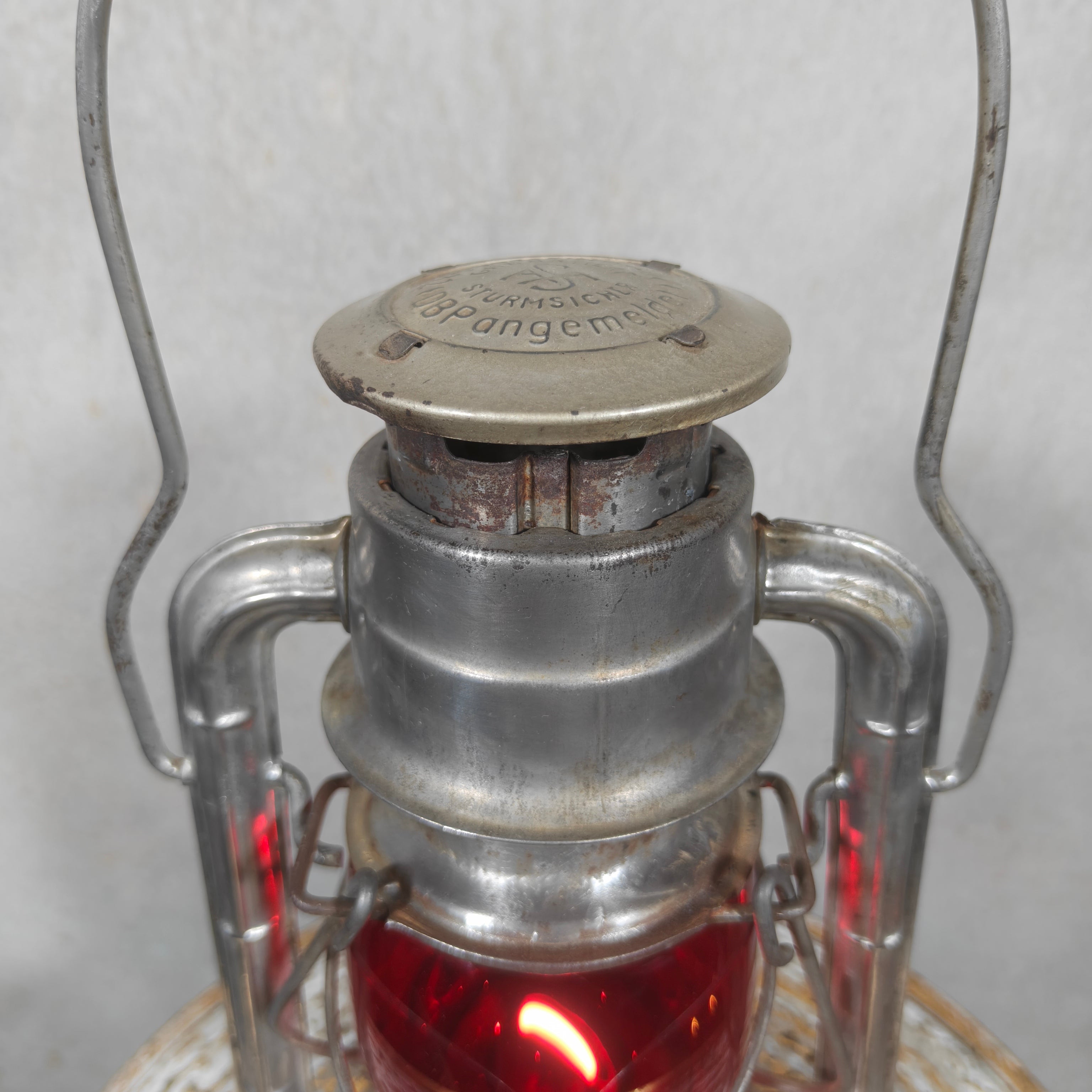 Rare Vintage ASA No. 682 Automatic Hurricane Lantern – A. Sartorius Germany with Unique Globe Lift System