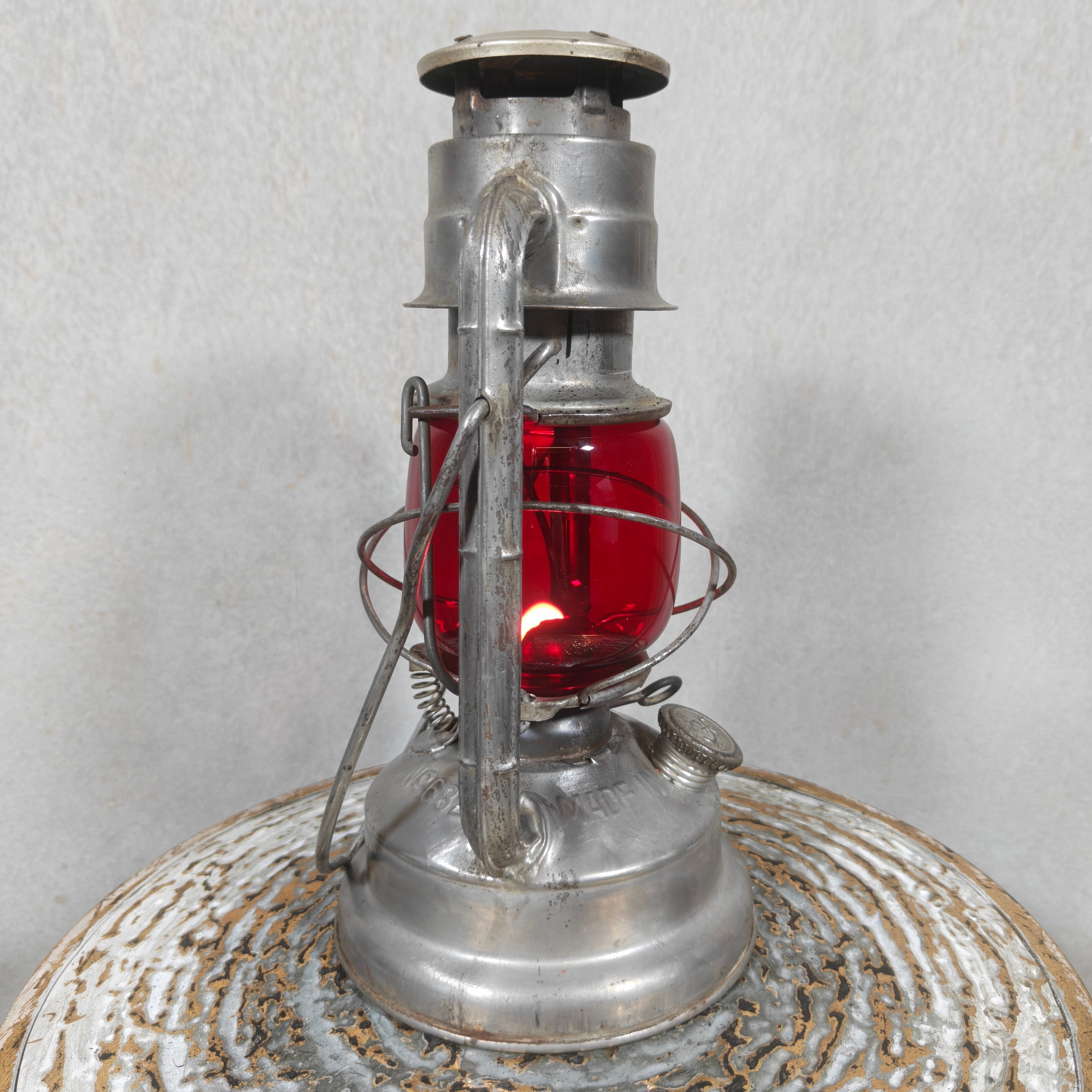 Rare Vintage ASA No. 682 Automatic Hurricane Lantern – A. Sartorius Germany with Unique Globe Lift System