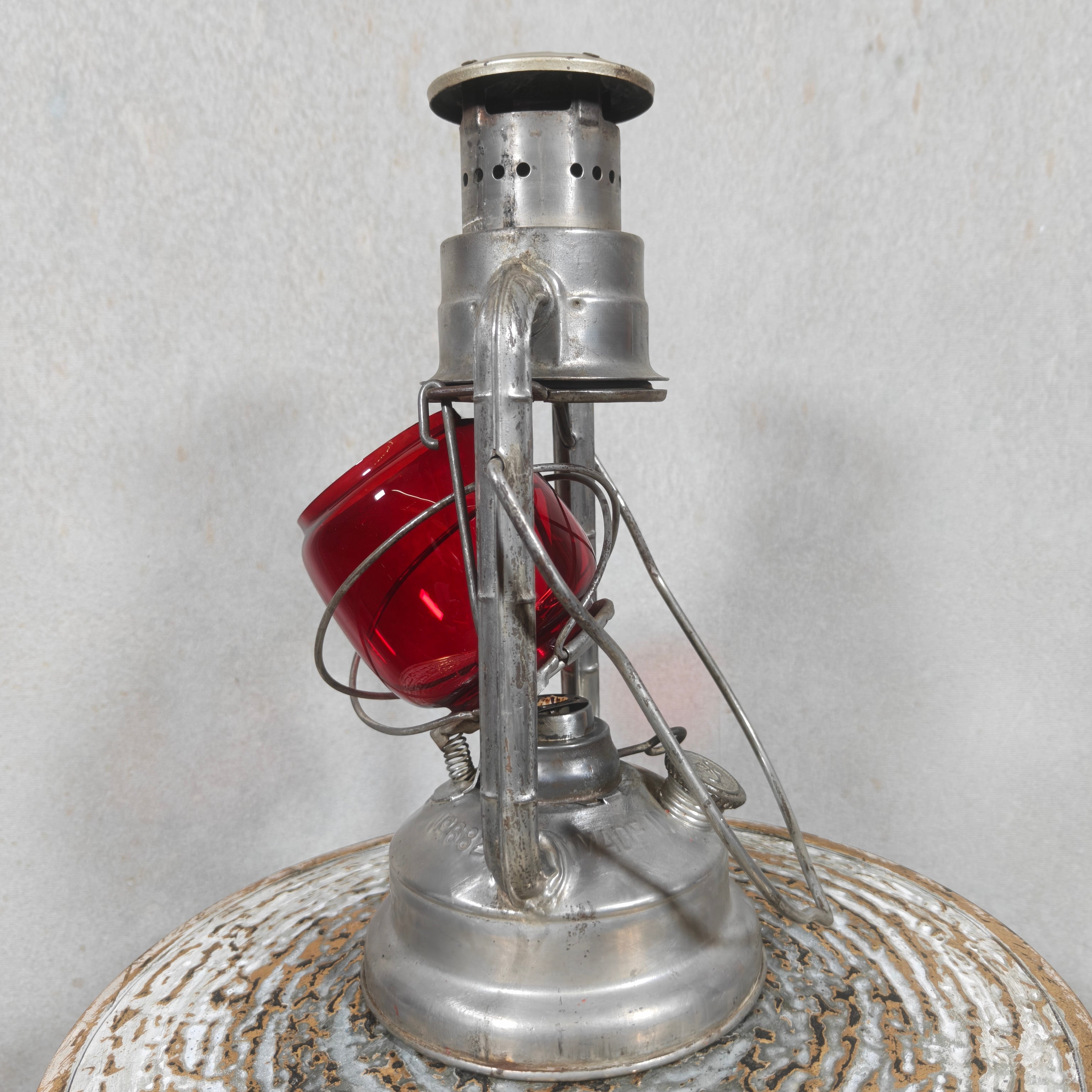 Rare Vintage ASA No. 682 Automatic Hurricane Lantern – A. Sartorius Germany with Unique Globe Lift System
