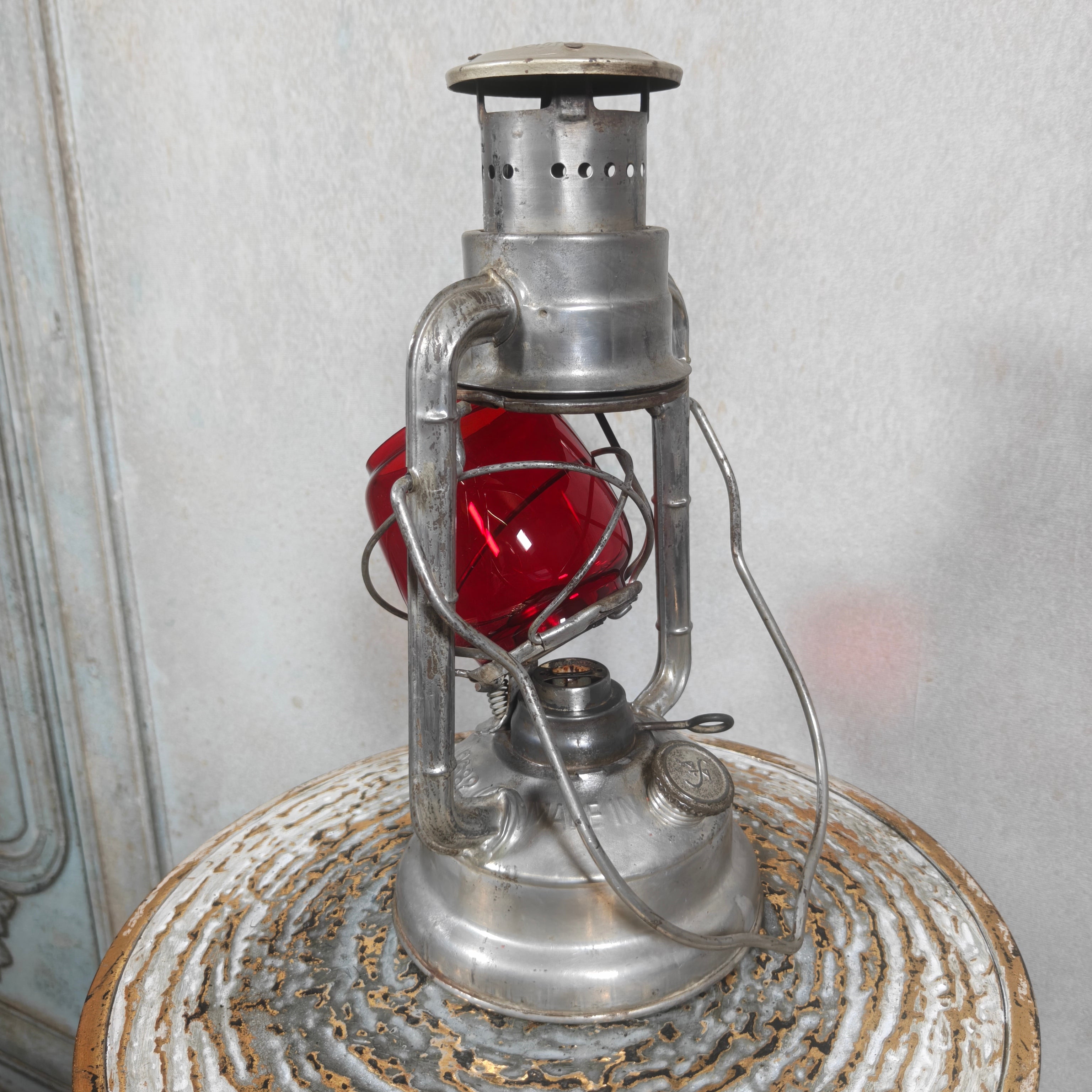 Rare Vintage ASA No. 682 Automatic Hurricane Lantern – A. Sartorius Germany with Unique Globe Lift System