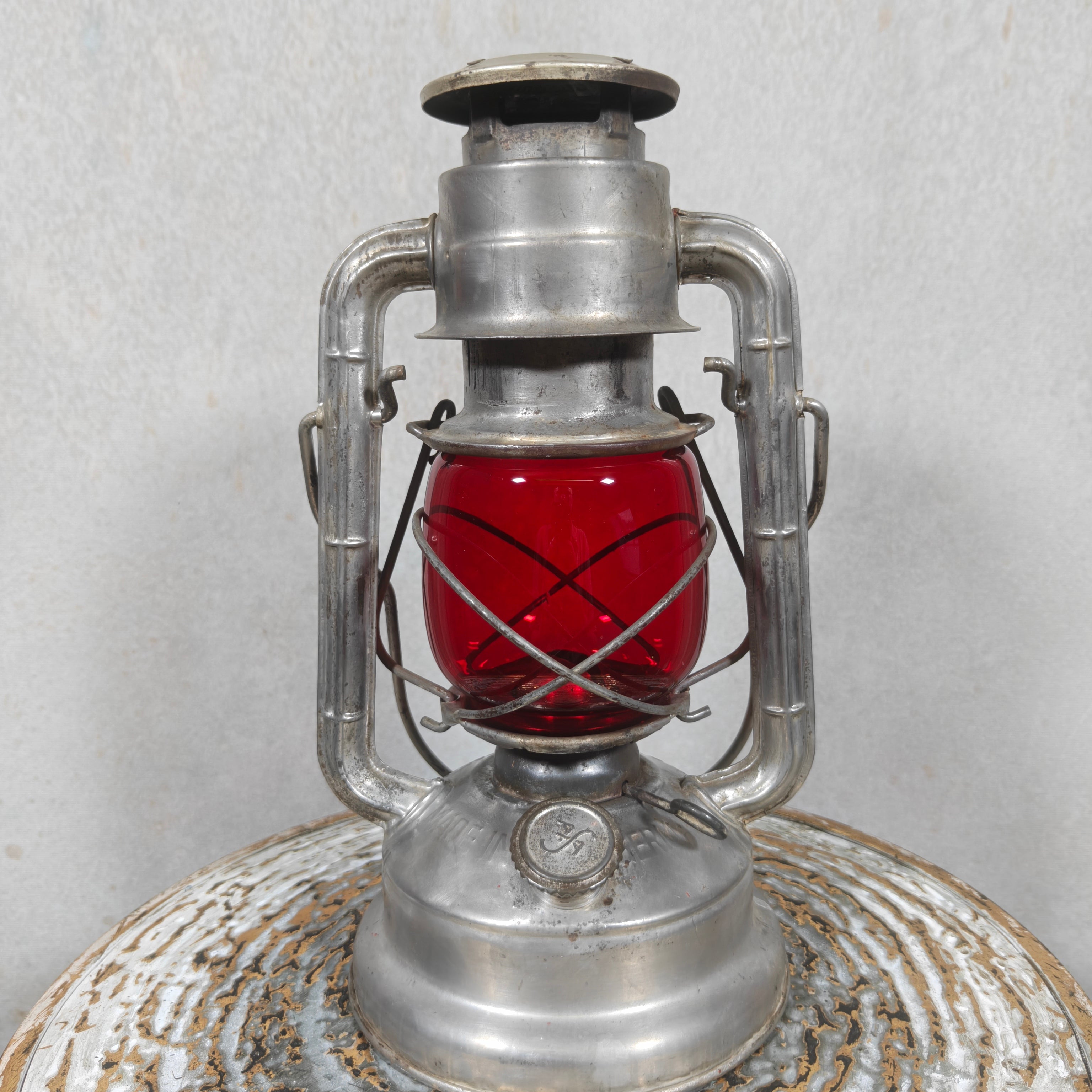 Rare Vintage ASA No. 682 Automatic Hurricane Lantern – A. Sartorius Germany with Unique Globe Lift System