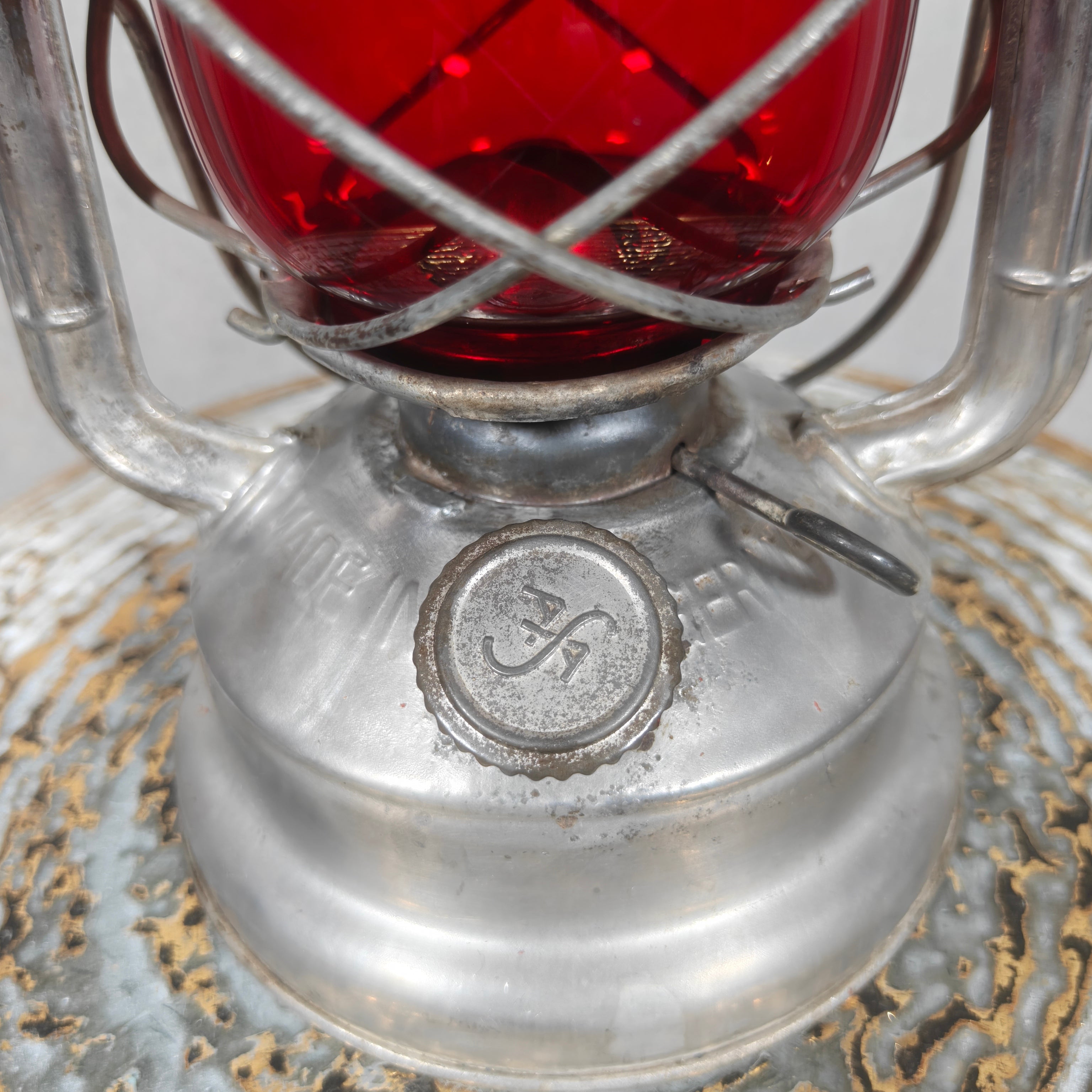 Rare Vintage ASA No. 682 Automatic Hurricane Lantern – A. Sartorius Germany with Unique Globe Lift System