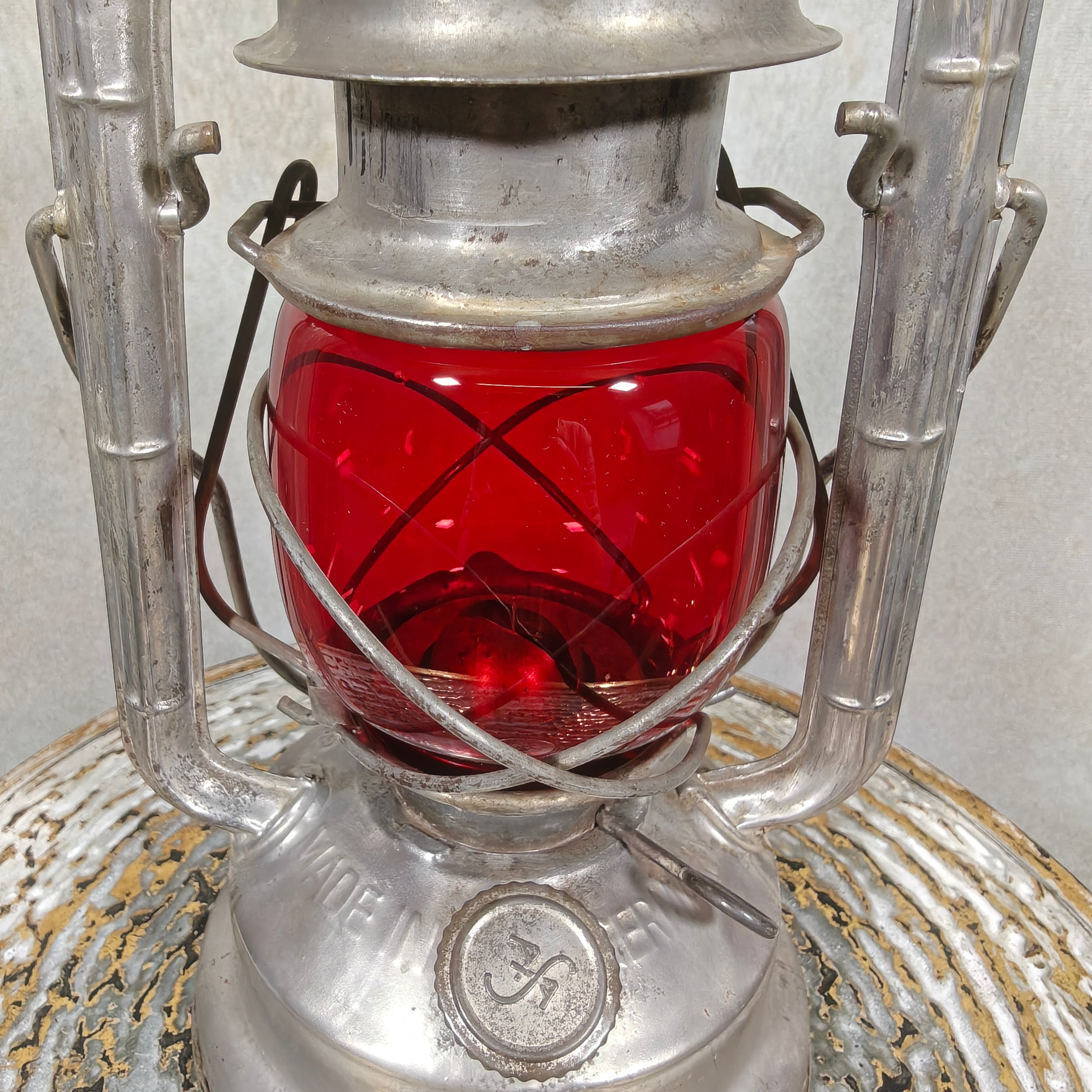 Rare Vintage ASA No. 682 Automatic Hurricane Lantern – A. Sartorius Germany with Unique Globe Lift System