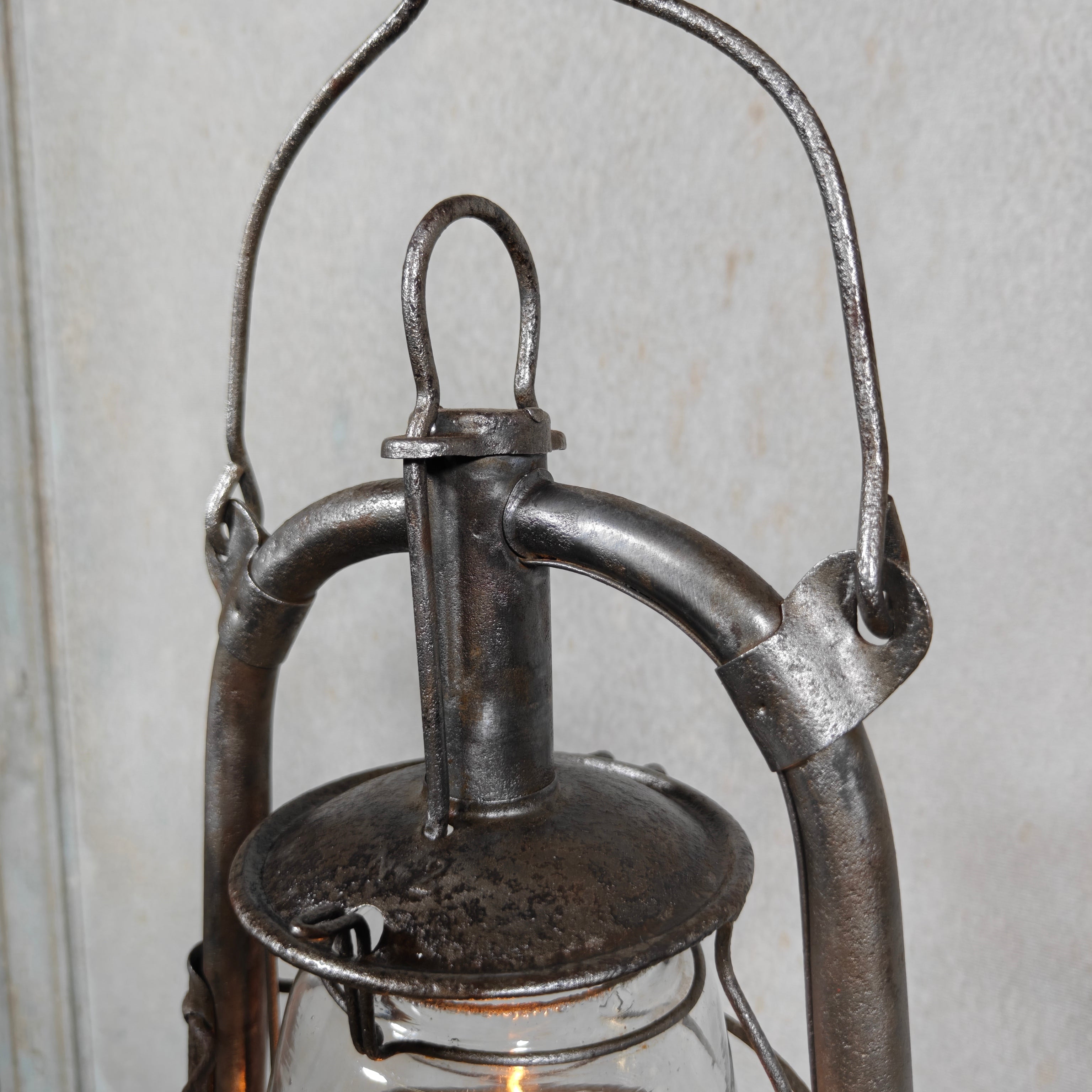 Vintage French ALG No. 2 Hurricane Lantern – Large Antique Oil Lantern 1930s–1950s