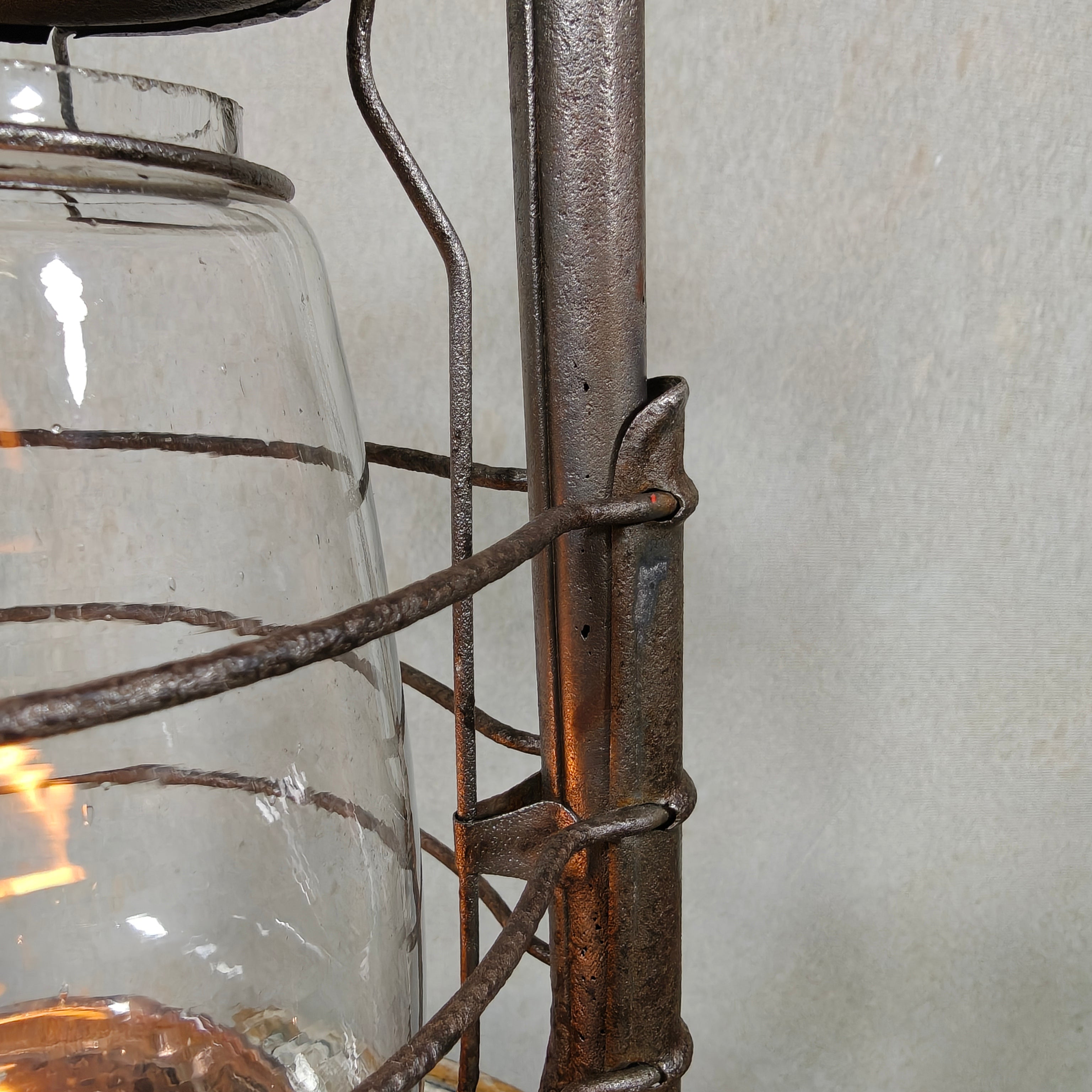 Vintage French ALG No. 2 Hurricane Lantern – Large Antique Oil Lantern 1930s–1950s