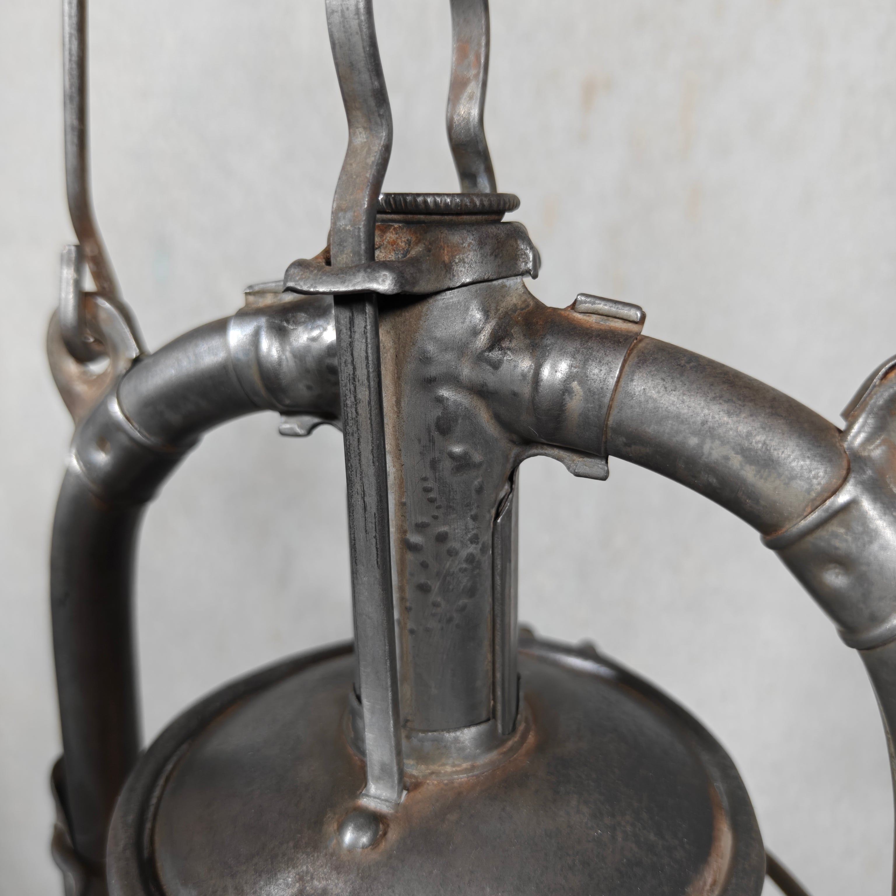 Rare 1930s French ALG Marine Hurricane Lantern – Large Antique Oil Lantern with Early Details