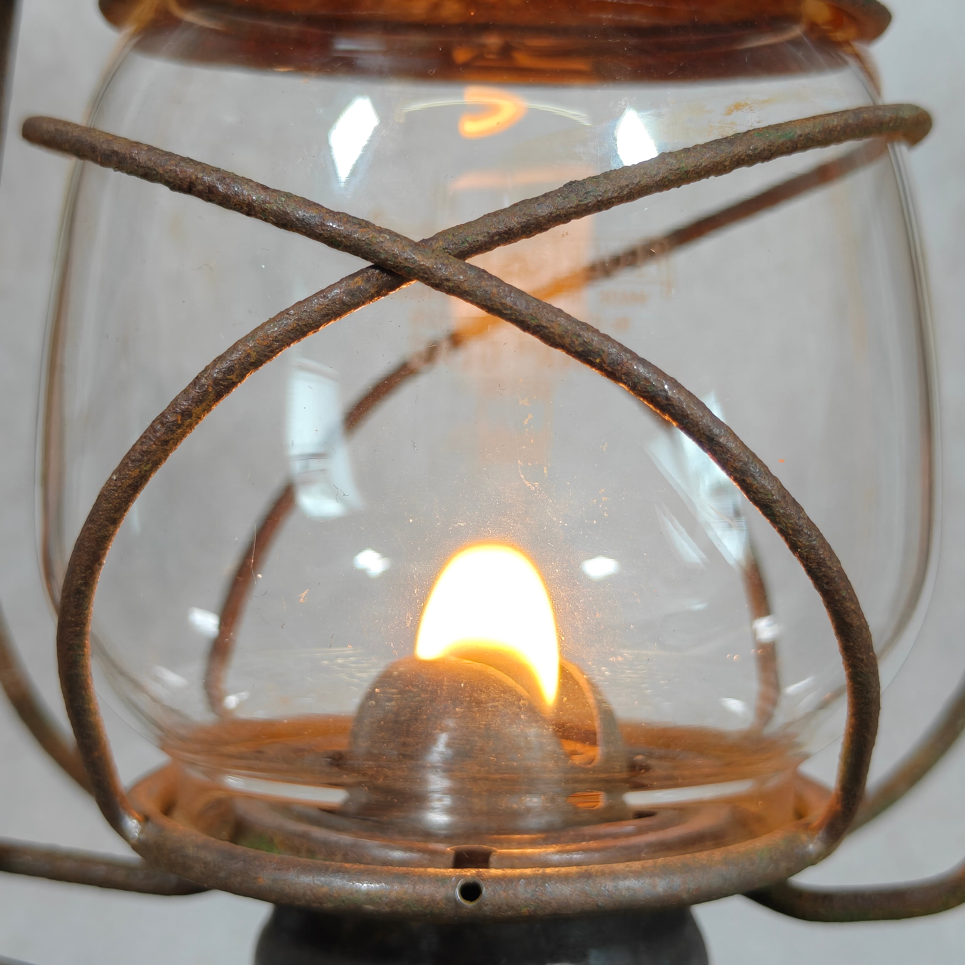 Vintage Feuerhand 276 Sturmkappe Hurricane Lantern – Rat Look West Germany Oil Lantern with Jenaer Glass
