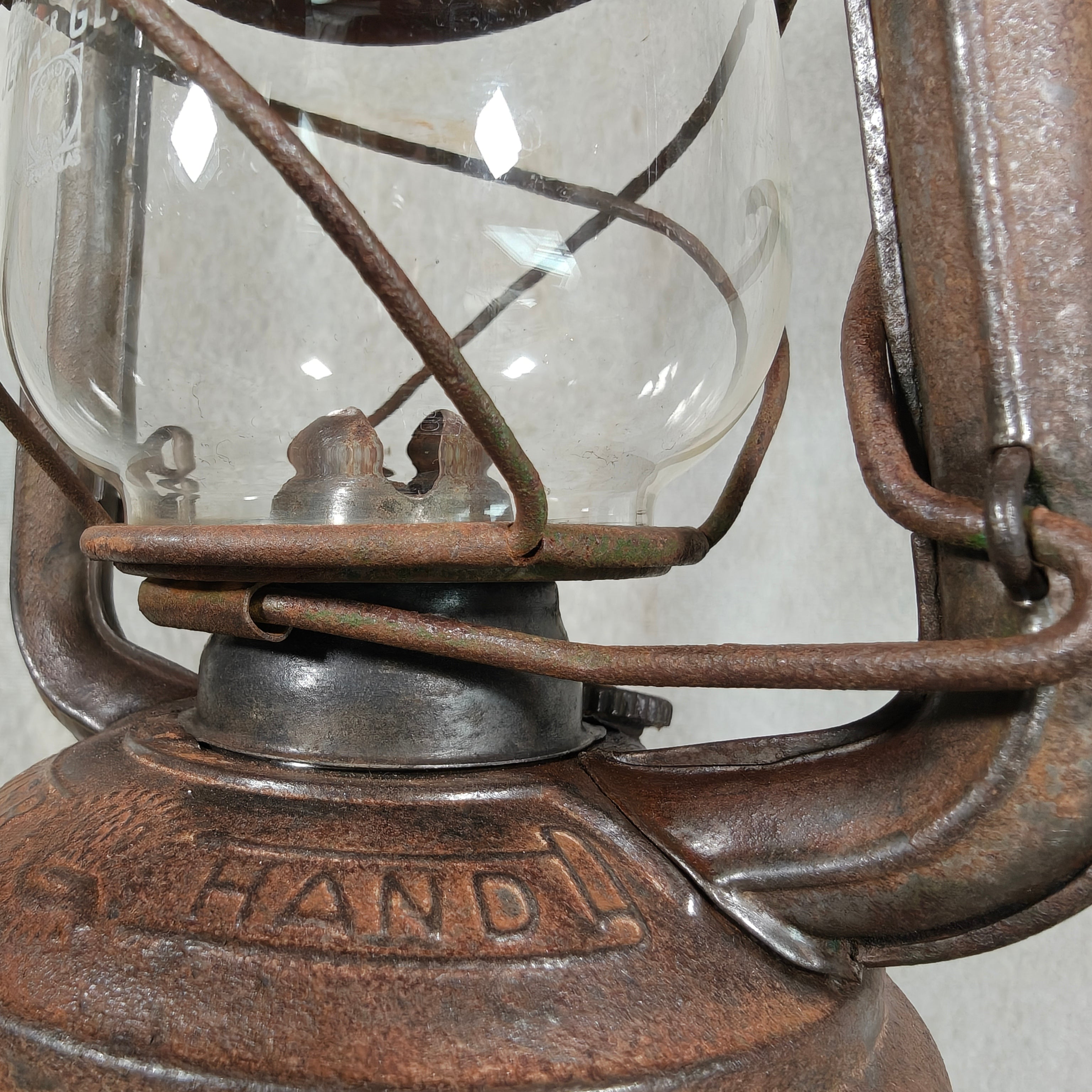 Vintage Feuerhand 276 Sturmkappe Hurricane Lantern – Rat Look West Germany Oil Lantern with Jenaer Glass
