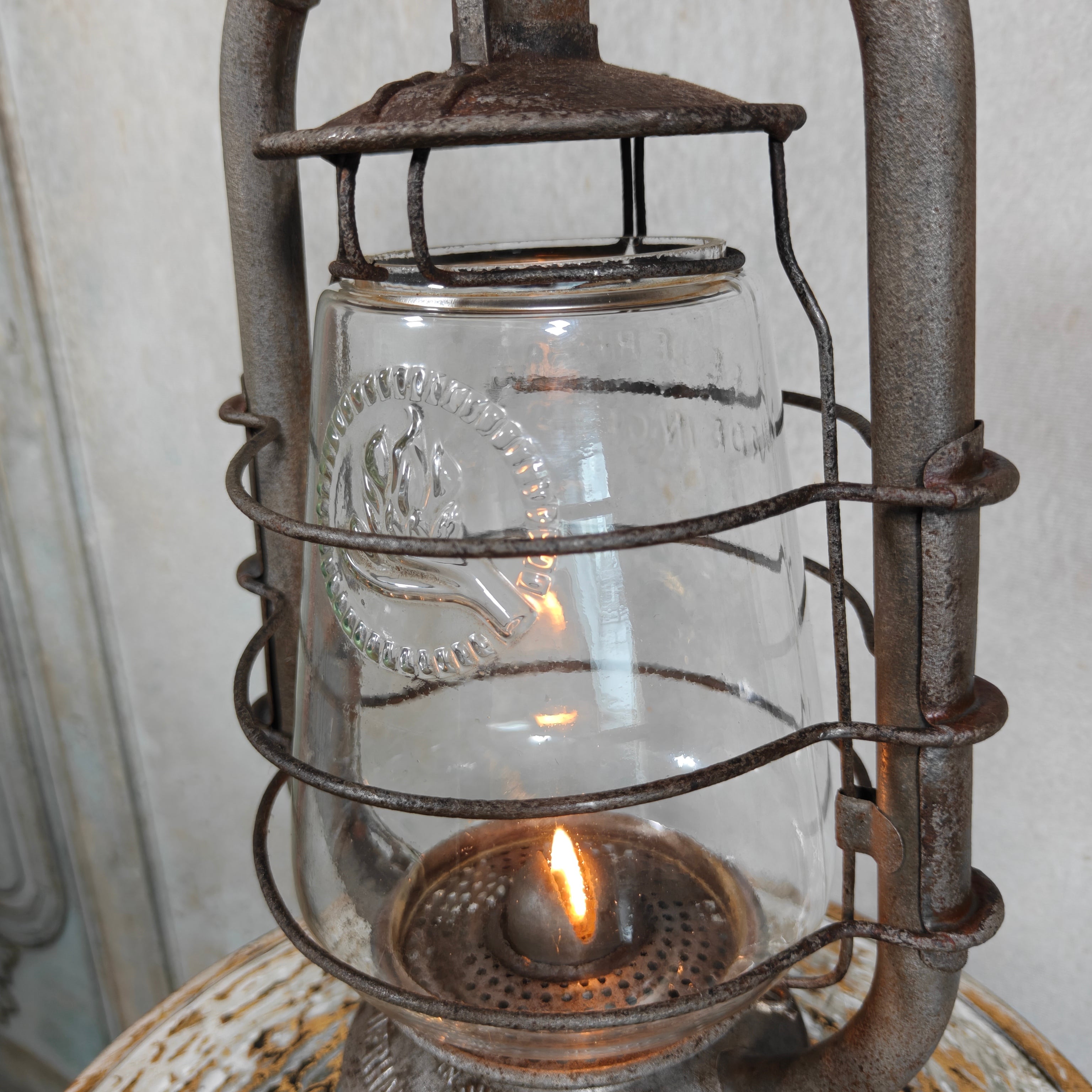 Rare Pre-War Feuerhand 305 Hurricane Lantern – 1930s German Oil Lantern with Original Patina