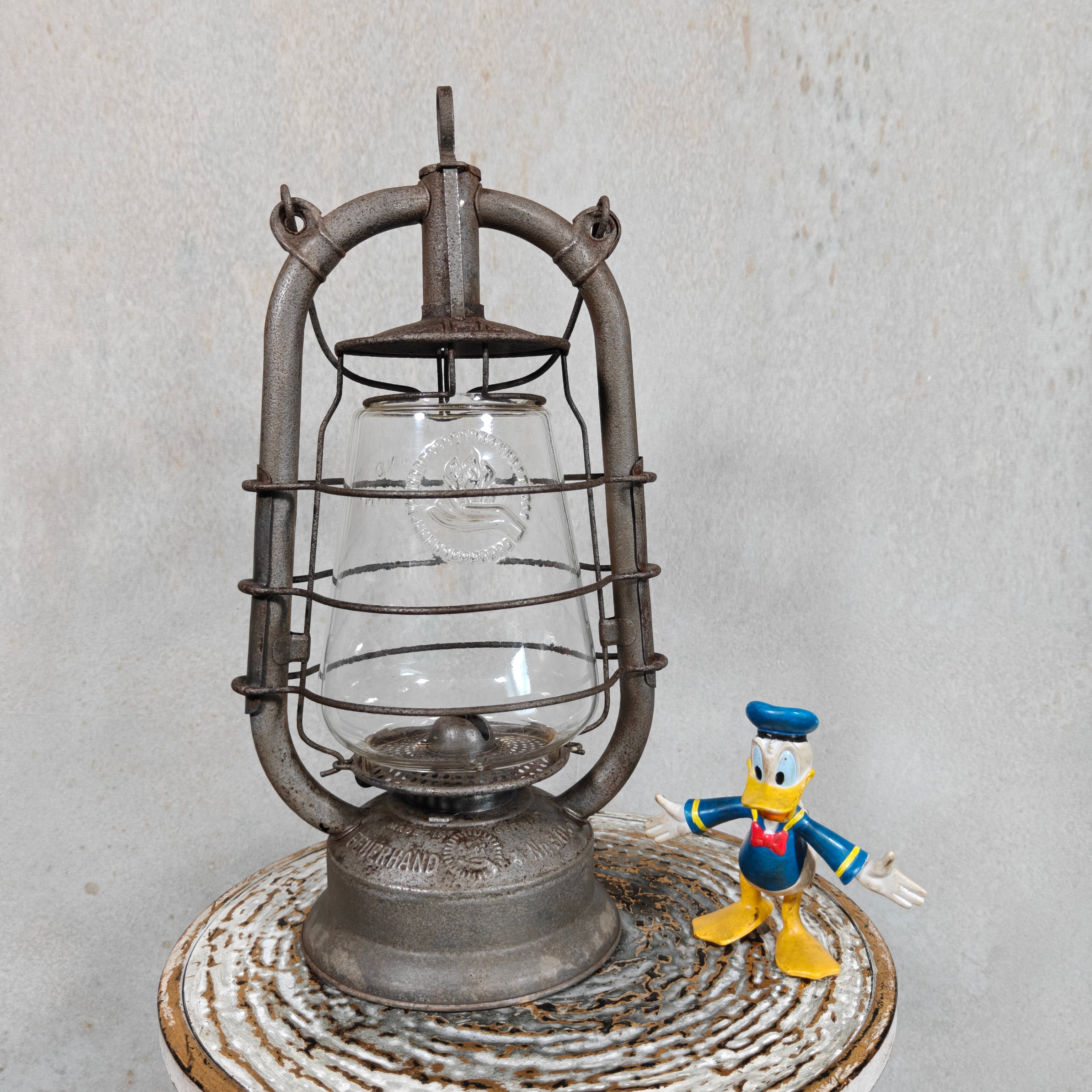 Rare Pre-War Feuerhand 305 Hurricane Lantern – 1930s German Oil Lantern with Original Patina