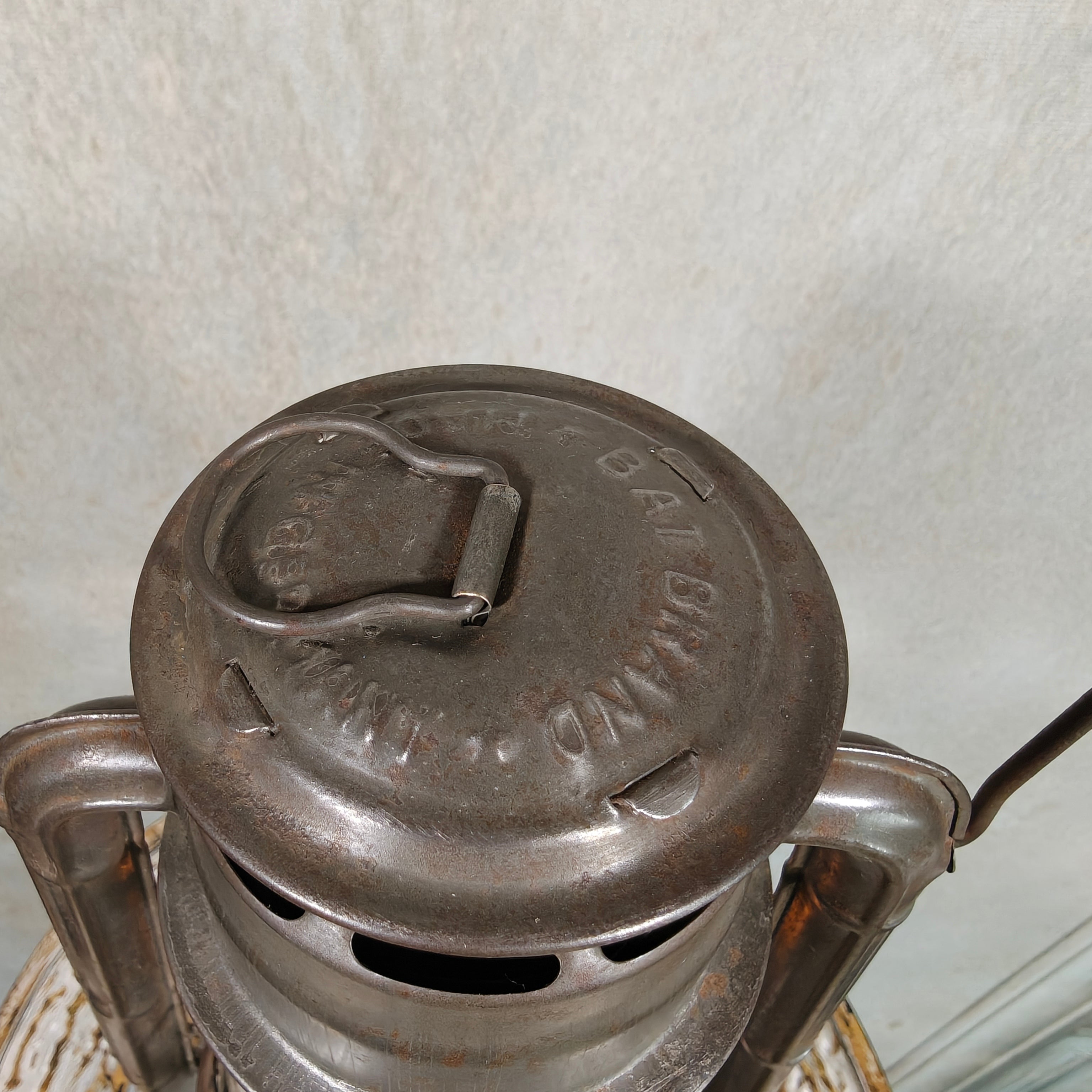 Extremely Rare BAT 200 Red Line Cold Blast Hurricane Lantern – Made in Germany - pre war