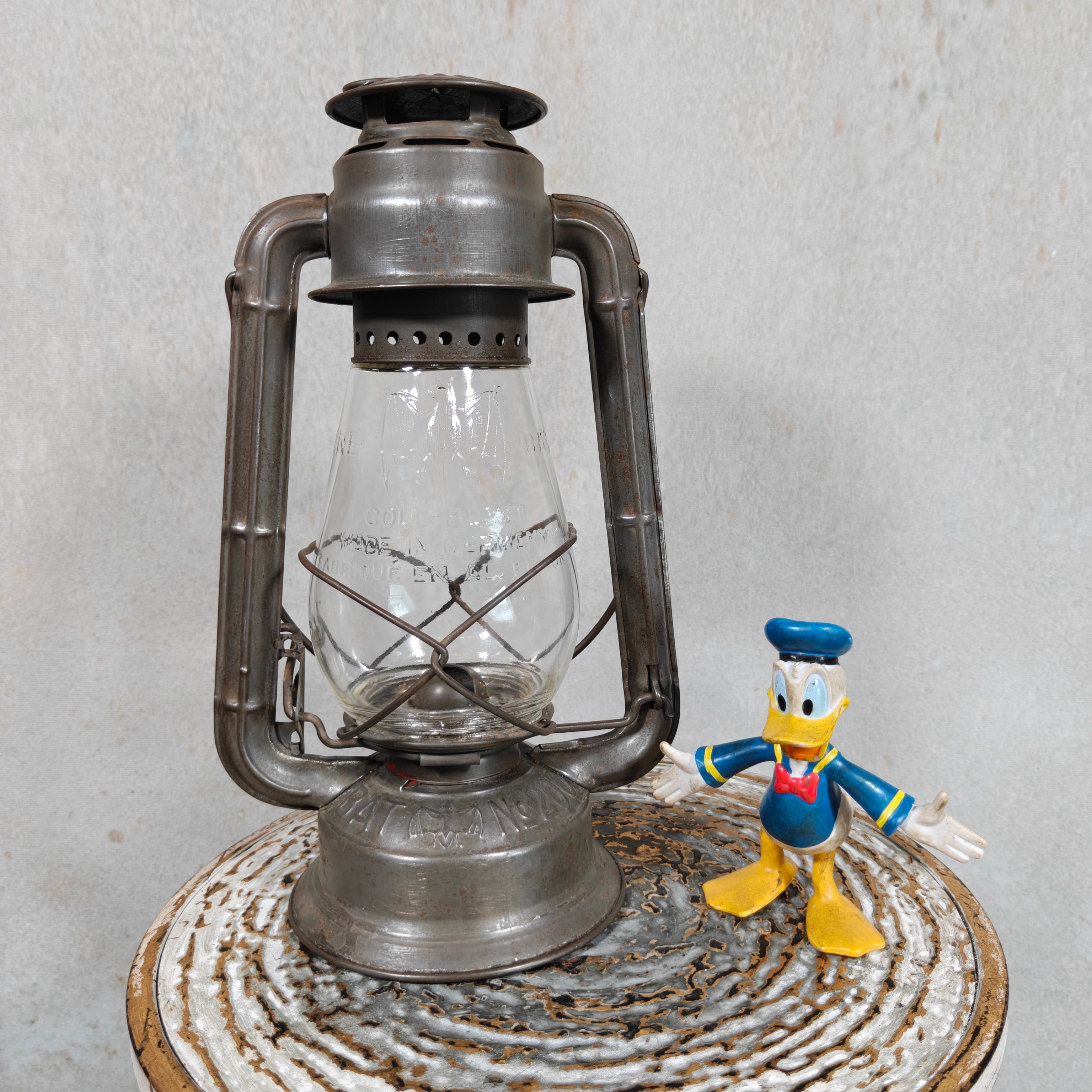 Extremely Rare BAT 200 Red Line Cold Blast Hurricane Lantern – Made in Germany - pre war