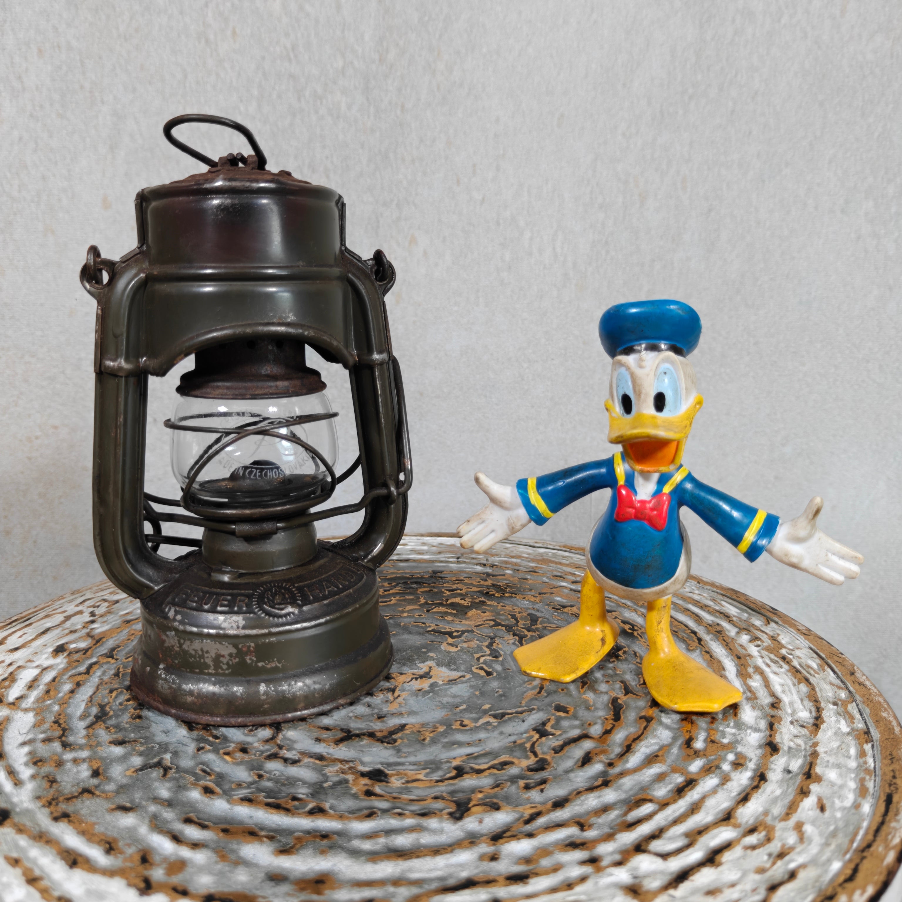 Rare Pre-War Feuerhand Atom 75 Hurricane Lantern – Miniature German Oil Lantern 1930s/1940s