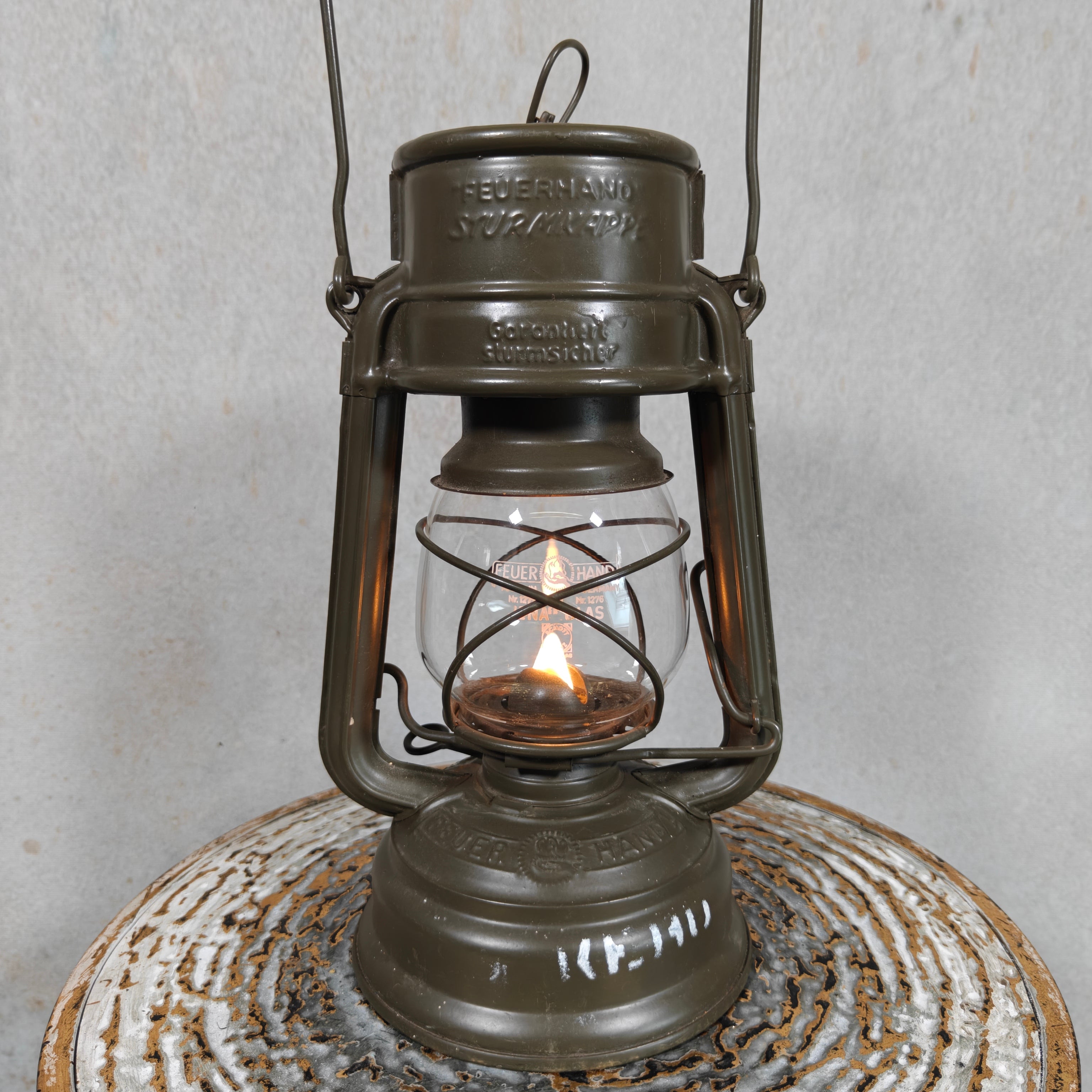 Rare Military Feuerhand 276 Baby Hurricane Lantern – Dutch Army K.L. 78 KERO Model (1978)