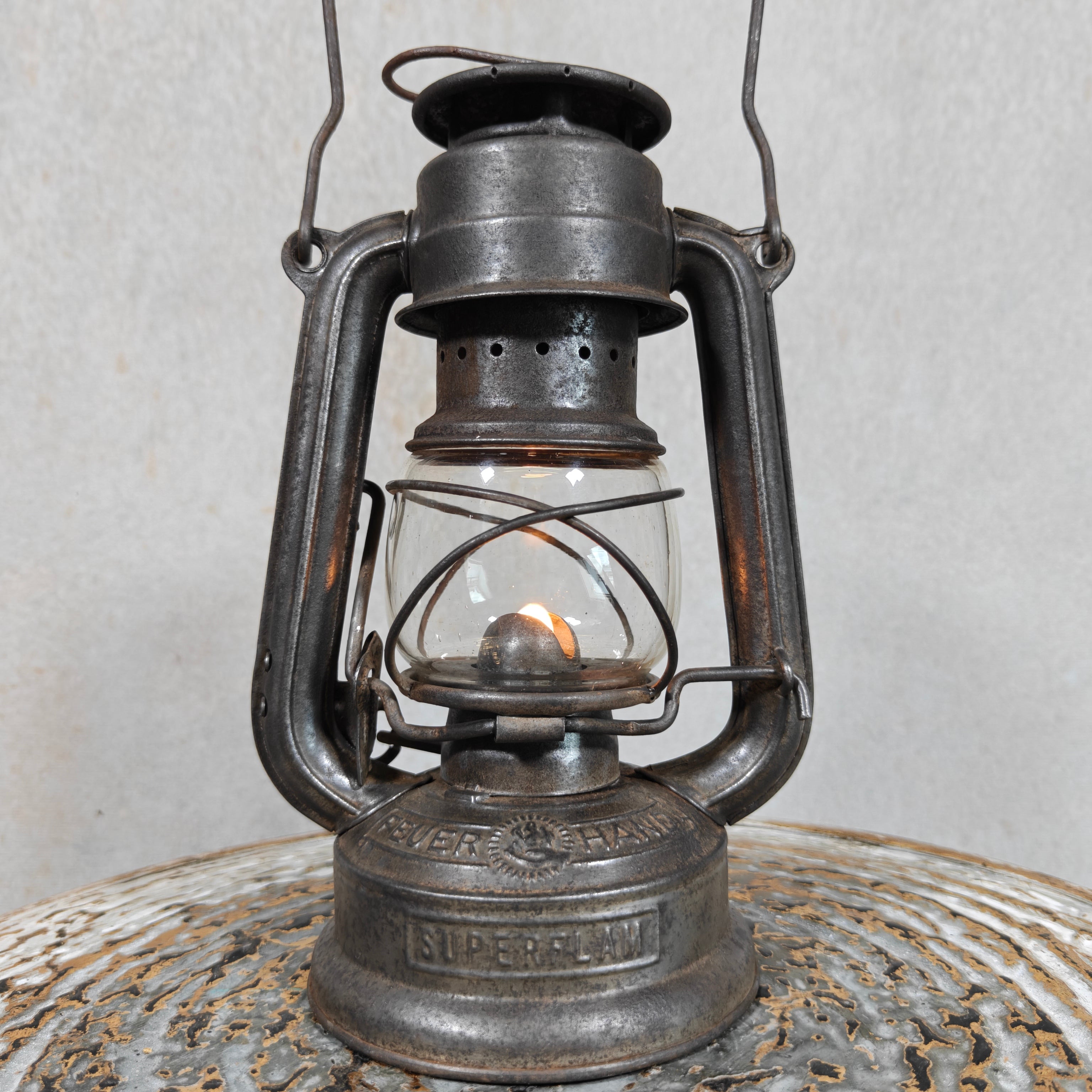 Rare Pre-War Feuerhand 175 Superflam Hurricane Lantern – 1930s French Export Model