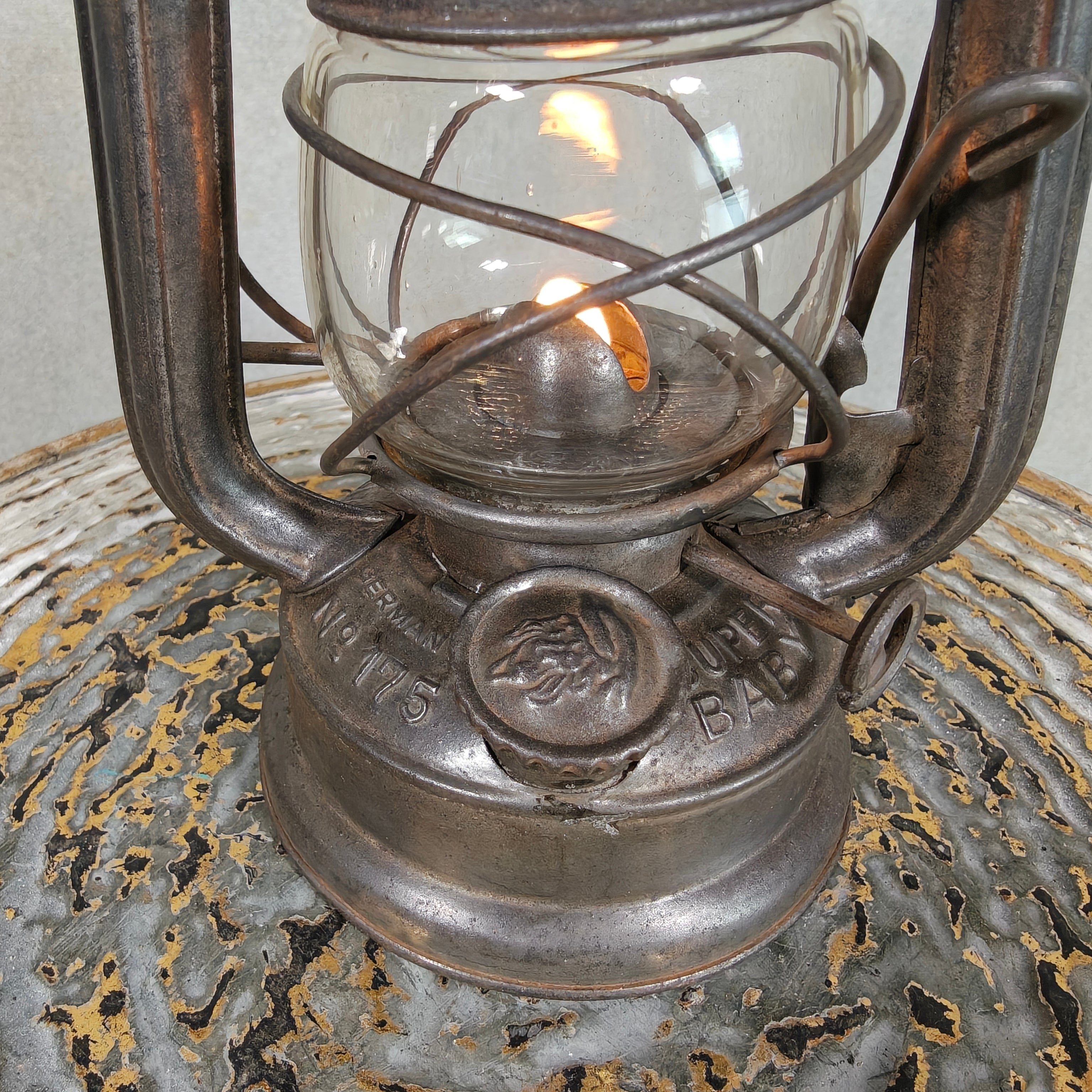 Rare Pre-War Feuerhand 175 Superflam Hurricane Lantern – 1930s French Export Model