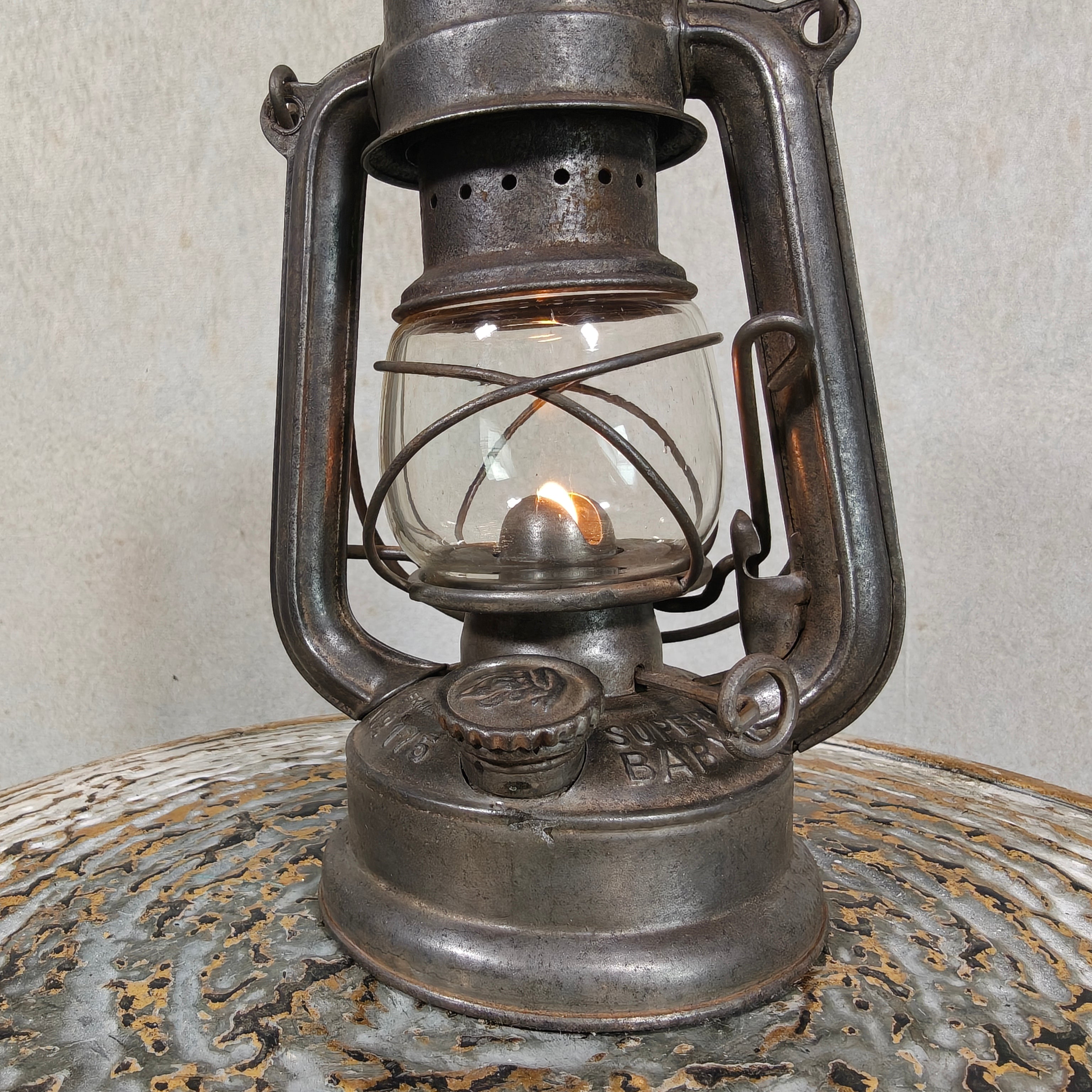 Rare Pre-War Feuerhand 175 Superflam Hurricane Lantern – 1930s French Export Model