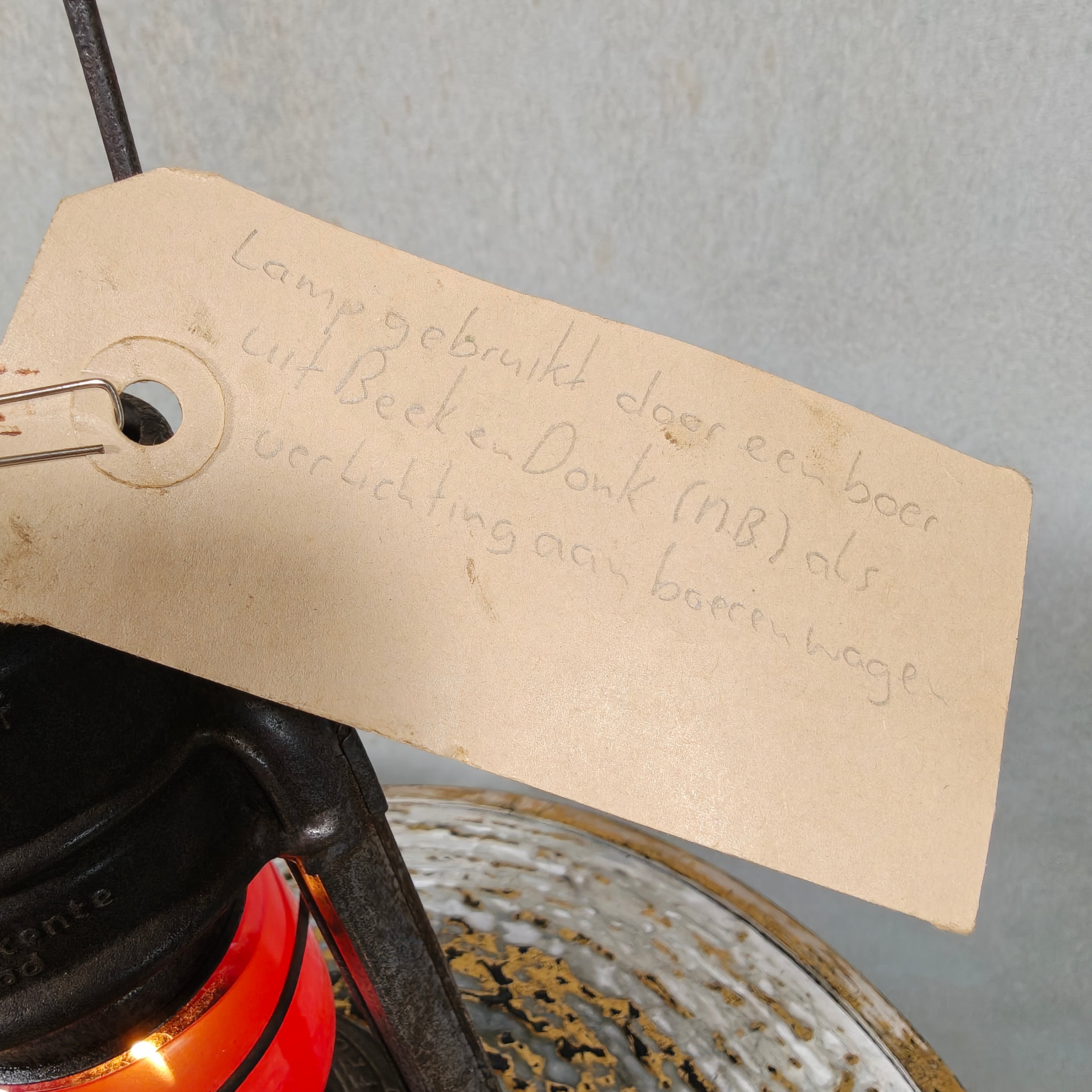 Rare Feuerhand 175 STK Oelab Sturmkappe Hurricane Lantern – West Germany Farm Wagon Lantern with Red Glass