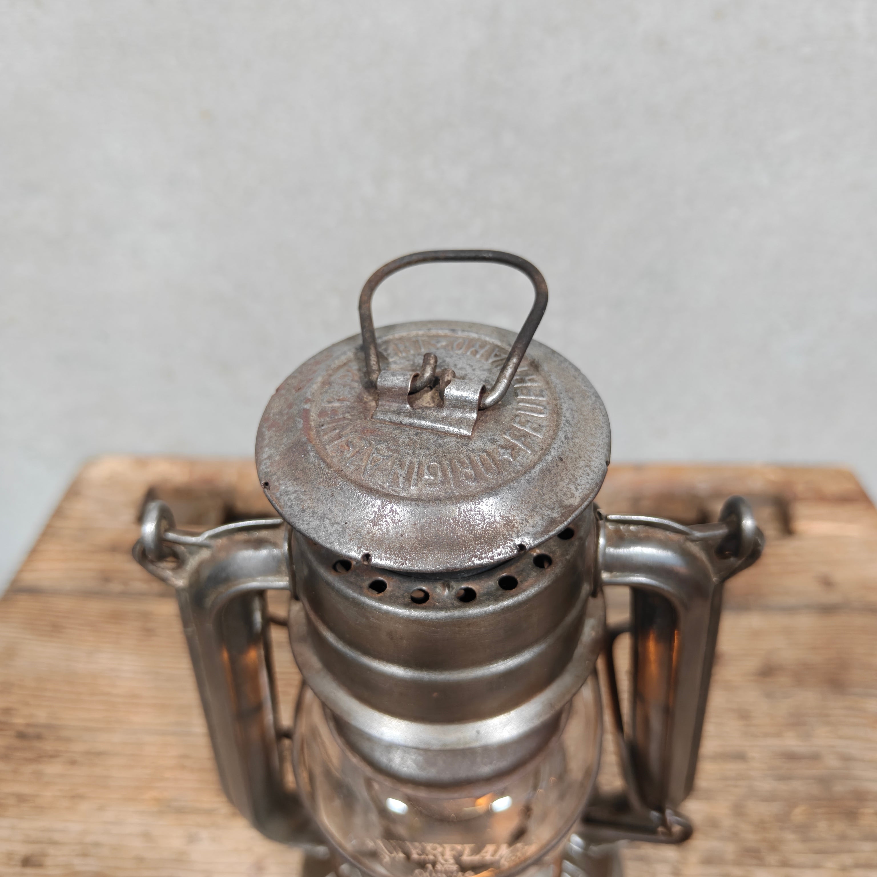 Feuerhand 175 Super Baby "Superflam" Hurricane Lantern – W. Germany, c. 1950–1955 – Working, Etched Superflam Globe
