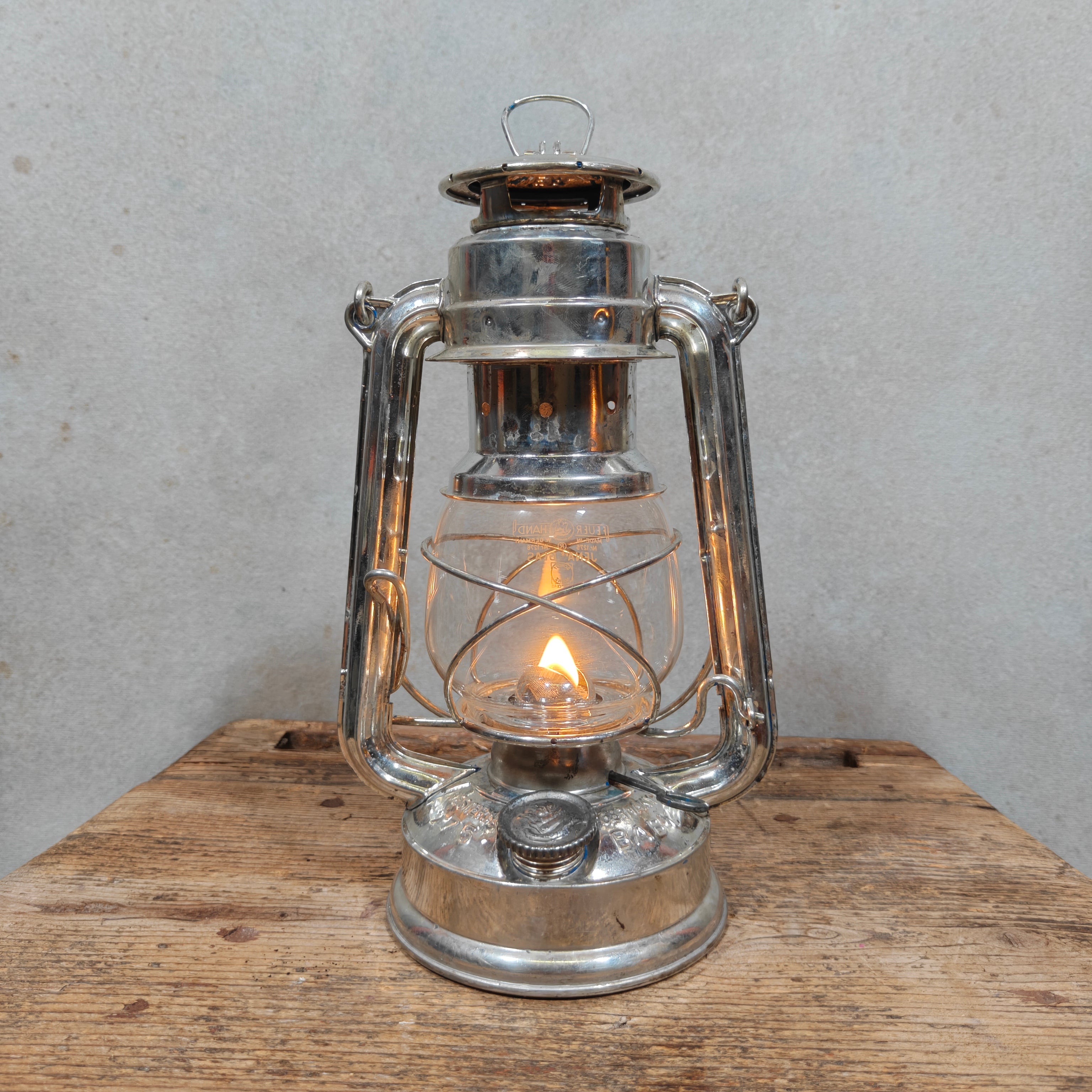 Feuerhand 275 Storm Lantern – Western Germany – In Working Order, Original Marked Globe