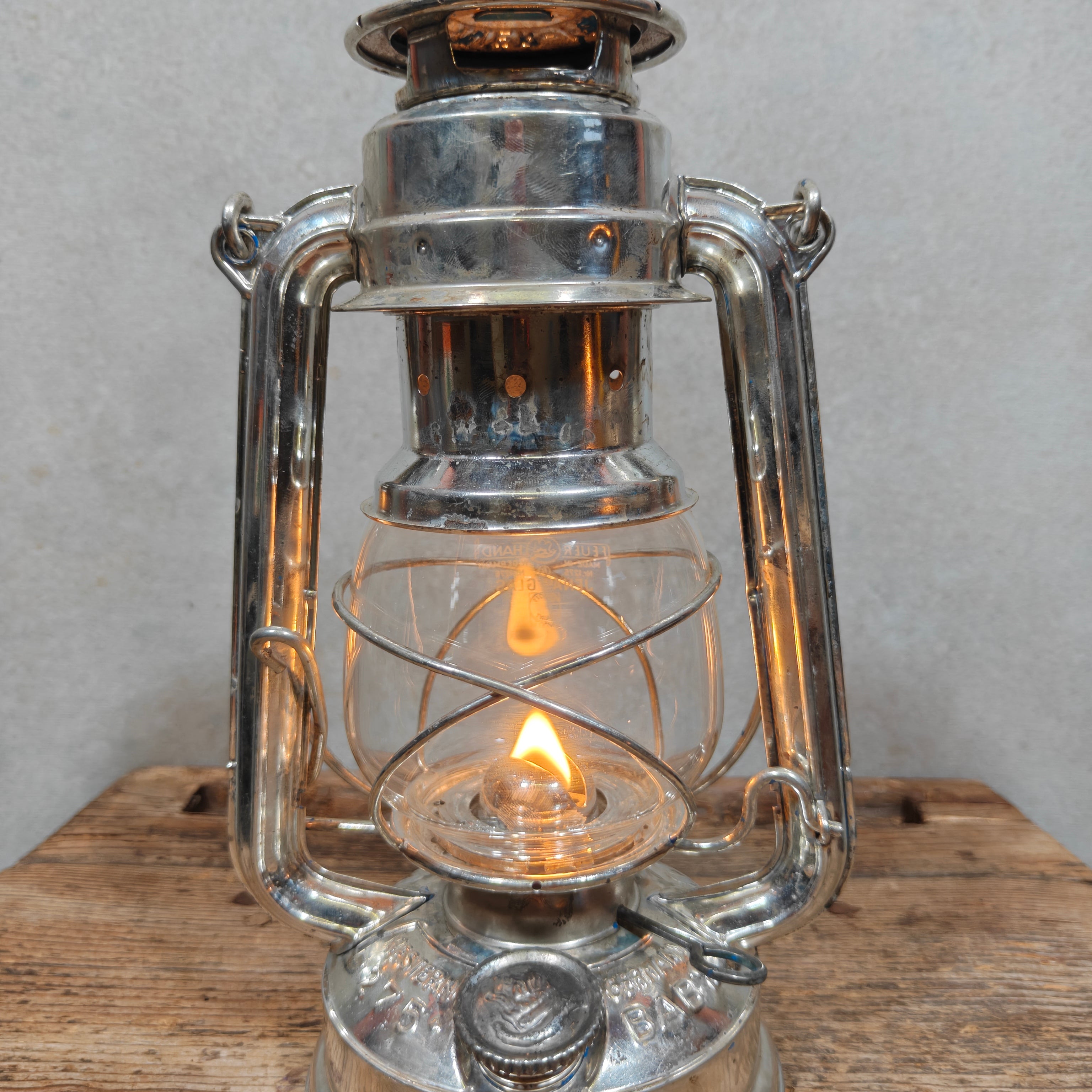 Feuerhand 275 Storm Lantern – Western Germany – In Working Order, Original Marked Globe