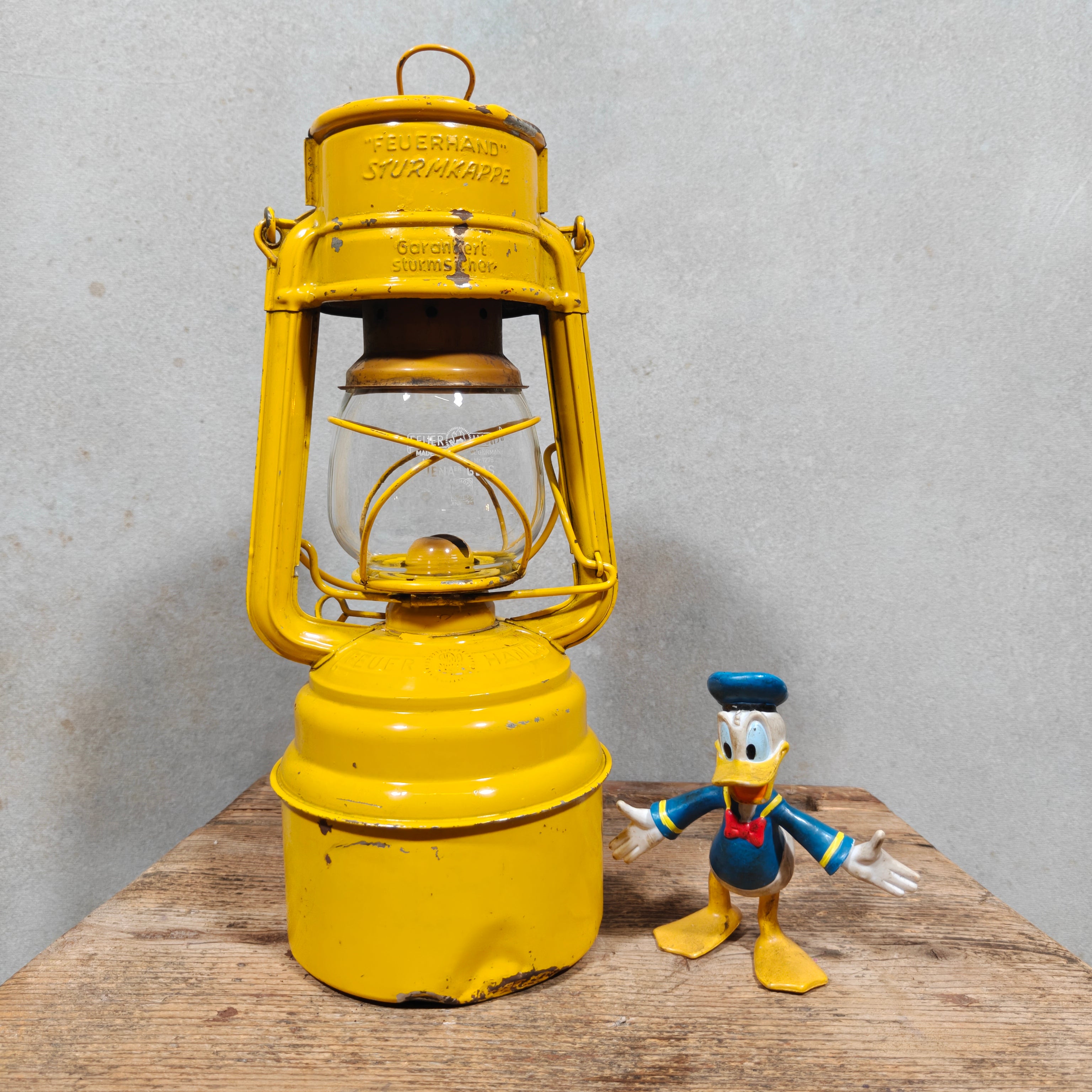Feuerhand 276 STK/70 "Baby Special" Hurricane Lantern – West Germany – Sturmkappe, Original Marked Globe