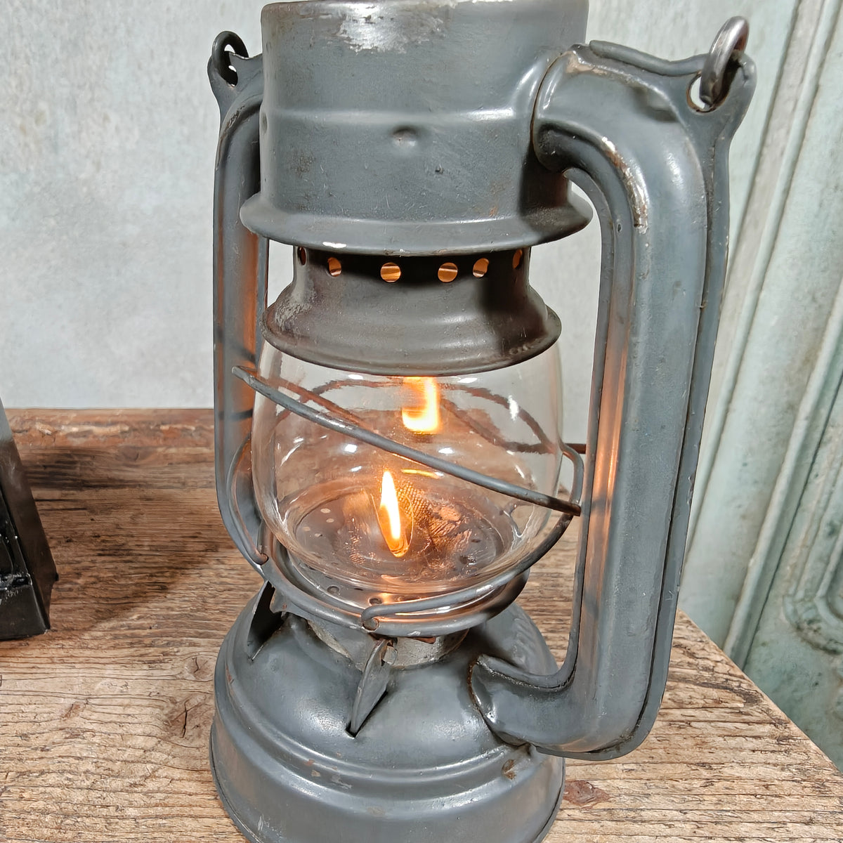 Unusual Frowo GL 770 Hurricane Lantern in Housing – German Gespannleuchte for Trailer Lighting, 1954-1965 – Working, Very Good Condition