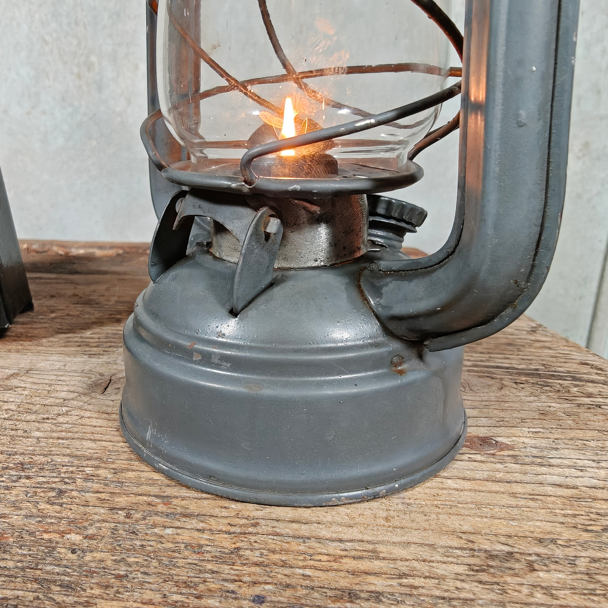 Unusual Frowo GL 770 Hurricane Lantern in Housing – German Gespannleuchte for Trailer Lighting, 1954-1965 – Working, Very Good Condition