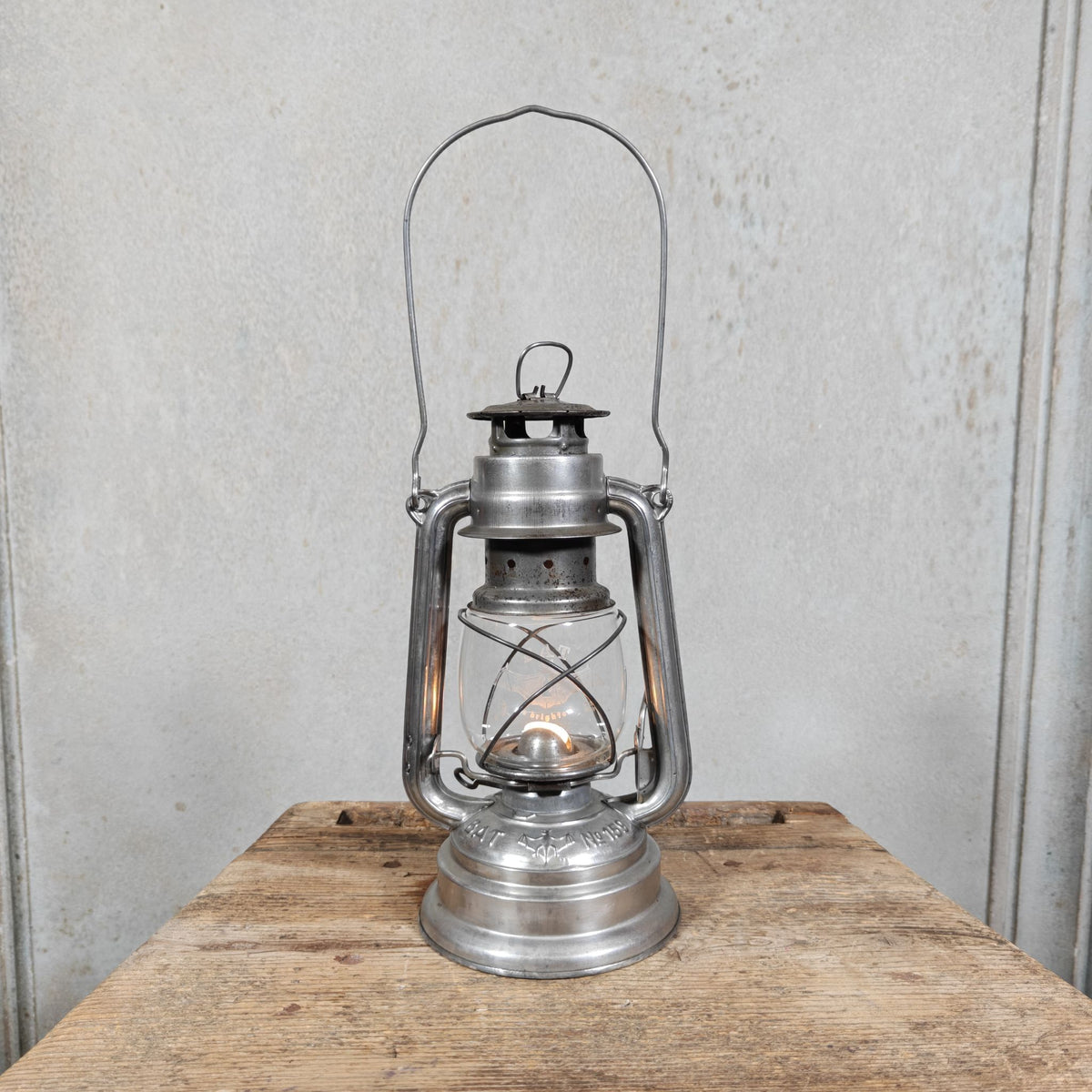 Vintage BAT No. 159 Hurricane Lantern from East Germany – Marked Made in GDR, Globe Marked BAT is Brightest – c. 1970–1989