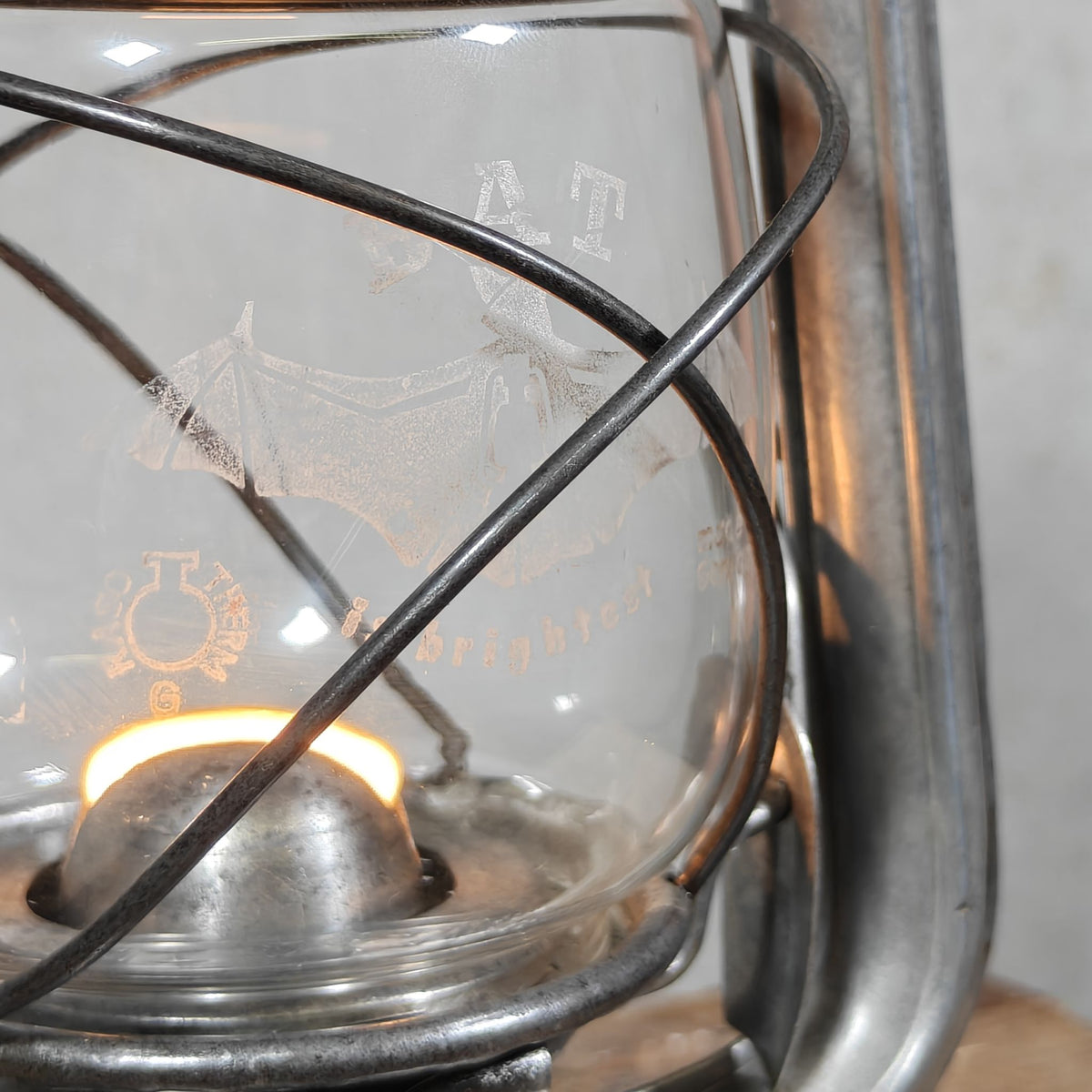 Vintage BAT No. 159 Hurricane Lantern from East Germany – Marked Made in GDR, Globe Marked BAT is Brightest – c. 1970–1989