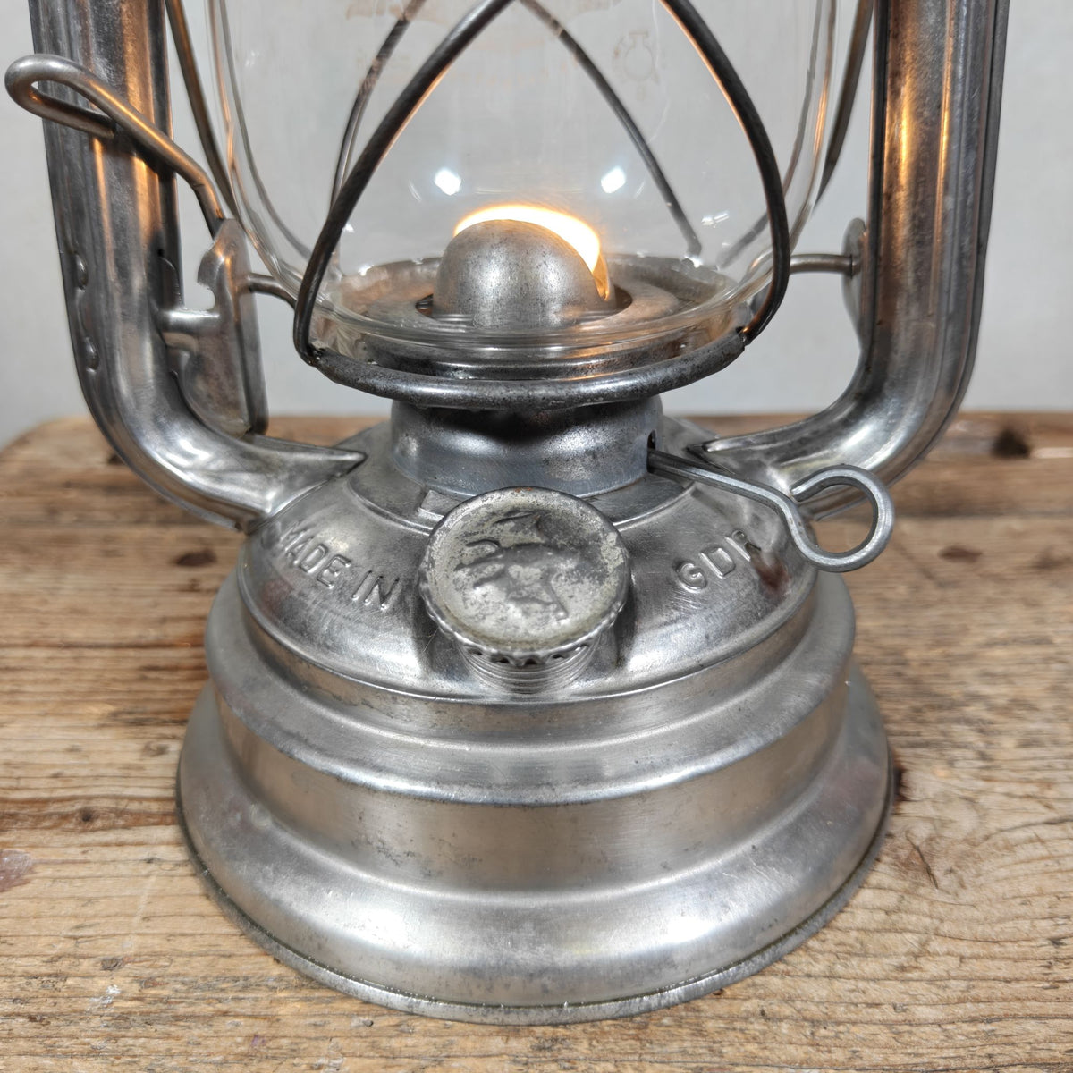 Vintage BAT No. 159 Hurricane Lantern from East Germany – Marked Made in GDR, Globe Marked BAT is Brightest – c. 1970–1989