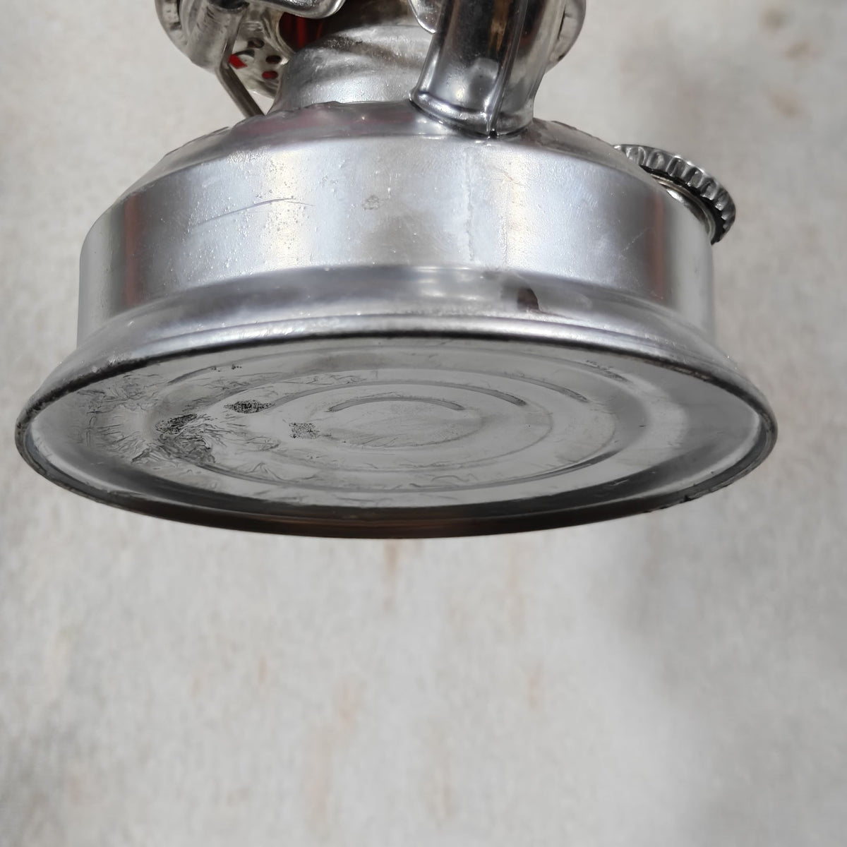 Vintage BAT 158 Hurricane Lantern with Red Globe – VEB Sturmlaternenwerk, Made in GDR – As New and Working