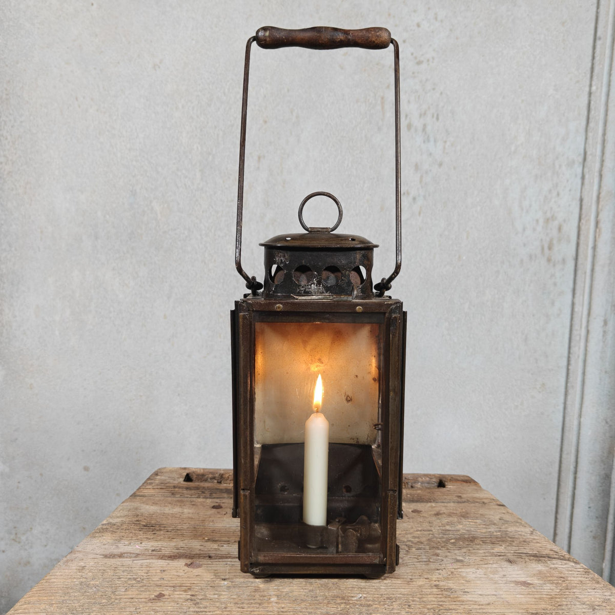 Rare Old and Vintage Hand Lantern / Candle Lantern – Heavy Model – German Maker Gebr. Bing AG