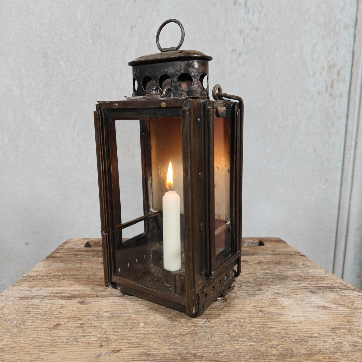 Rare Old and Vintage Hand Lantern / Candle Lantern – Heavy Model – German Maker Gebr. Bing AG