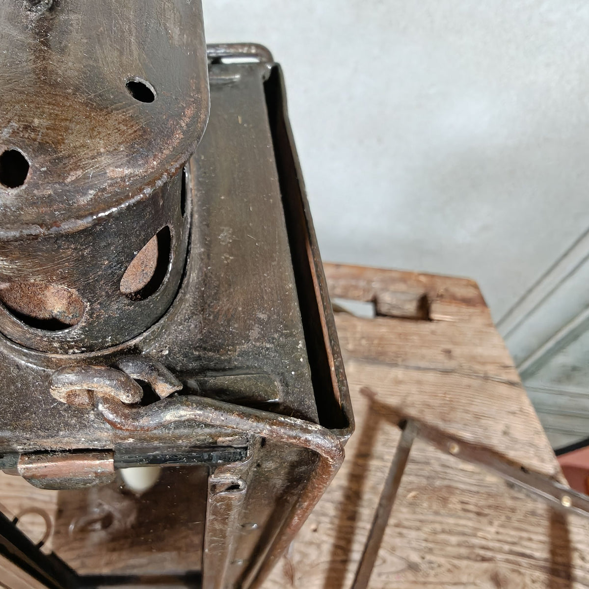 Rare Old and Vintage Hand Lantern / Candle Lantern – Heavy Model – German Maker Gebr. Bing AG