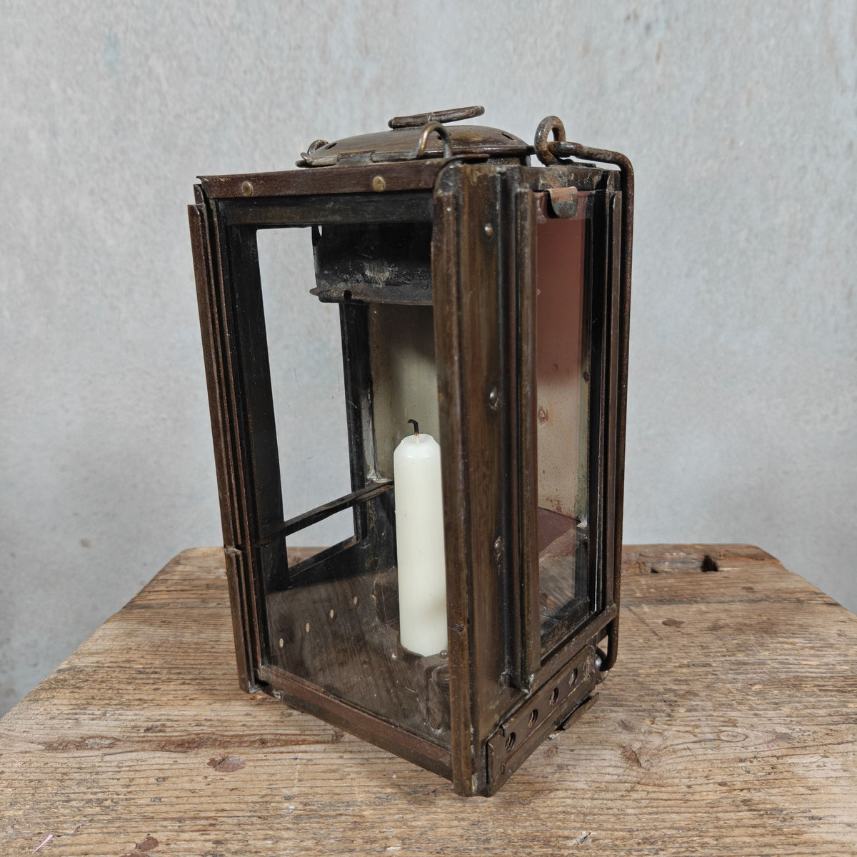 Rare Old and Vintage Hand Lantern / Candle Lantern – Heavy Model – German Maker Gebr. Bing AG