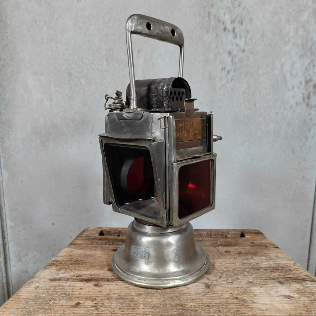 Fantastic Carbide Signal Lamp / Shunting Lamp – Heavy, Solid Model – French Maker Dehail &amp; Grenier Paris – An Eyecatcher