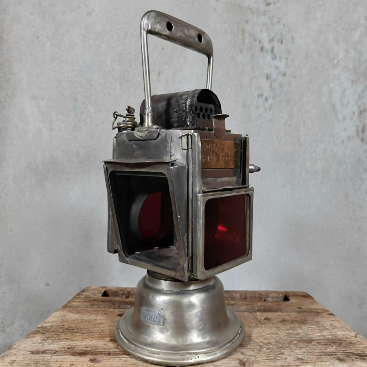 Fantastic Carbide Signal Lamp / Shunting Lamp – Heavy, Solid Model – French Maker Dehail &amp; Grenier Paris – An Eyecatcher