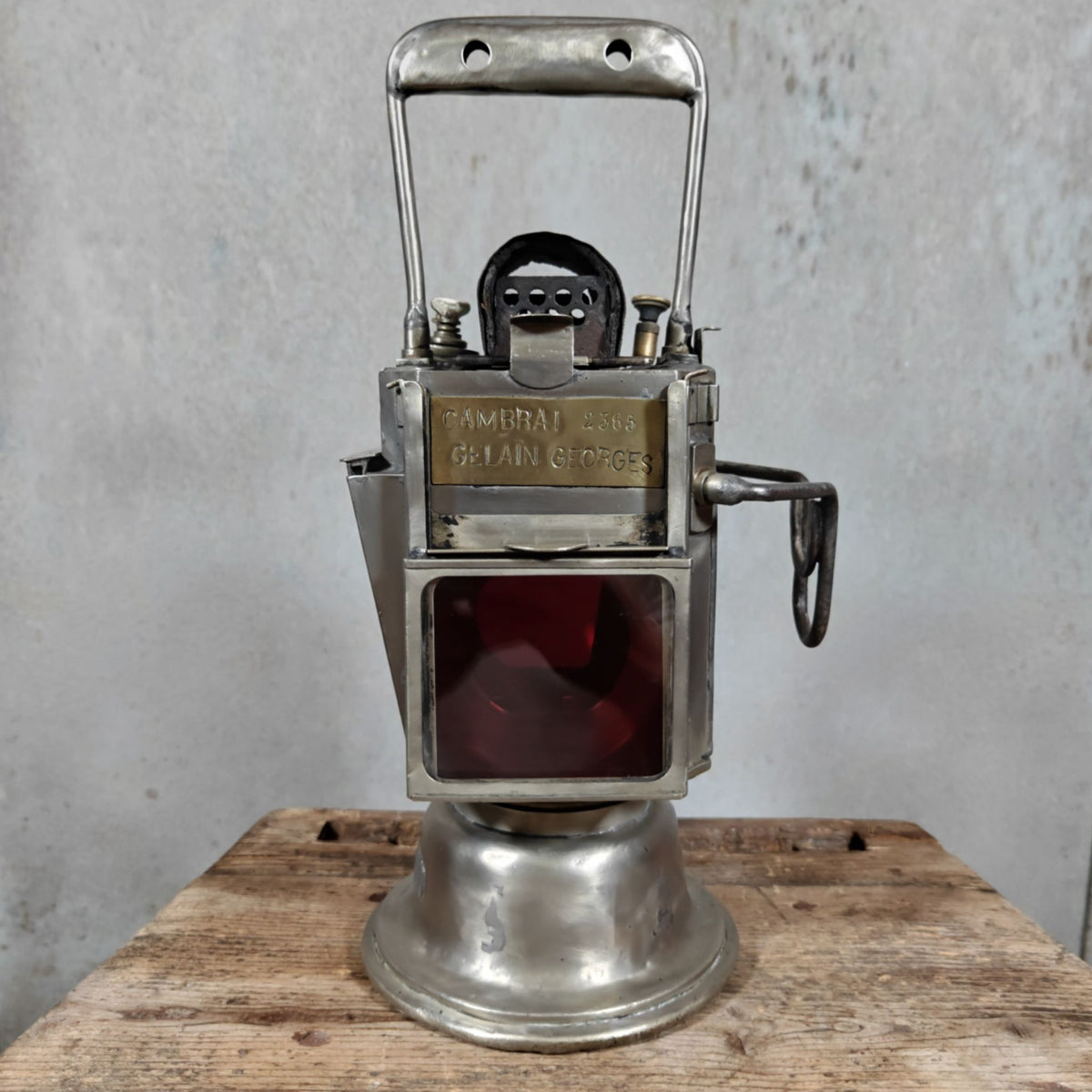 Fantastic Carbide Signal Lamp / Shunting Lamp – Heavy, Solid Model – French Maker Dehail &amp; Grenier Paris – An Eyecatcher