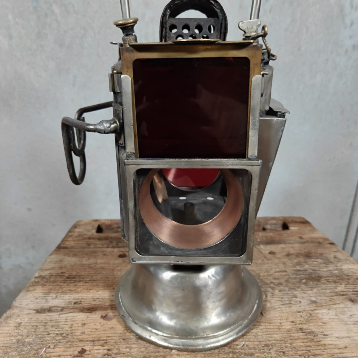 Fantastic Carbide Signal Lamp / Shunting Lamp – Heavy, Solid Model – French Maker Dehail &amp; Grenier Paris – An Eyecatcher