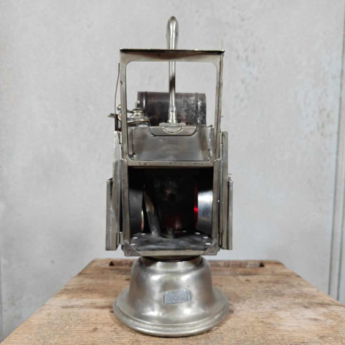 Fantastic Carbide Signal Lamp / Shunting Lamp – Heavy, Solid Model – French Maker Dehail &amp; Grenier Paris – An Eyecatcher