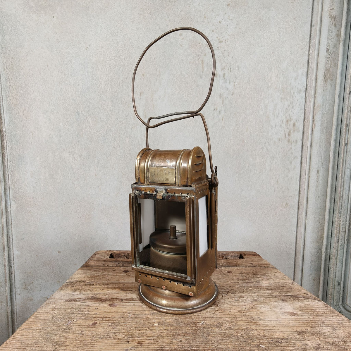 Special Belgian Carbide Signal Lamp – TR 56 Mechelen – Likely 1930s-1950s