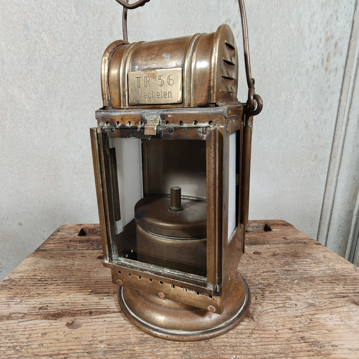 Special Belgian Carbide Signal Lamp – TR 56 Mechelen – Likely 1930s-1950s