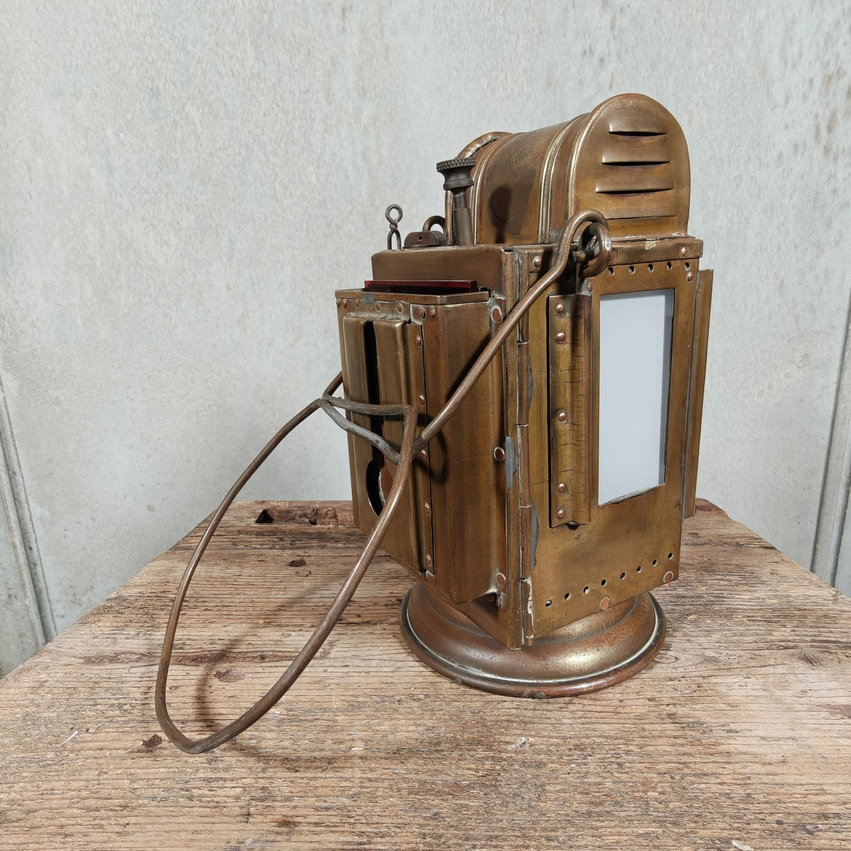 Special Belgian Carbide Signal Lamp – TR 56 Mechelen – Likely 1930s-1950s