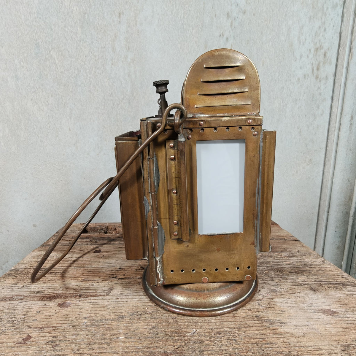 Special Belgian Carbide Signal Lamp – TR 56 Mechelen – Likely 1930s-1950s