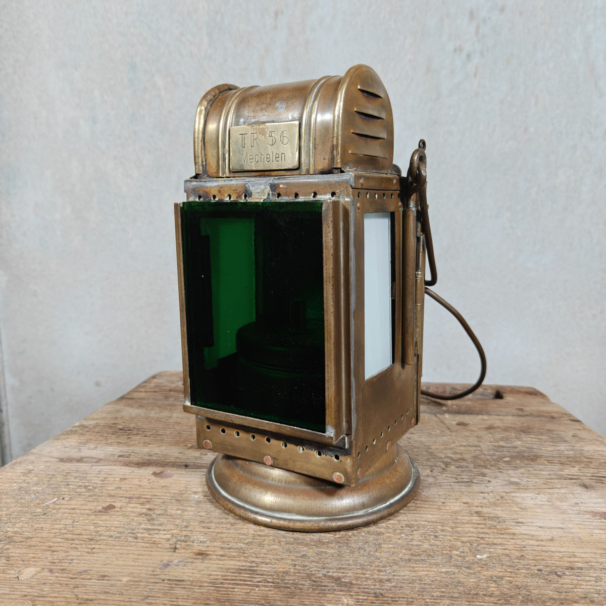 Special Belgian Carbide Signal Lamp – TR 56 Mechelen – Likely 1930s-1950s