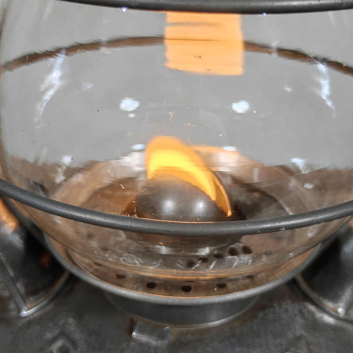 Beautiful French Royalux Hurricane Lantern with Glass Lift – Bte S.G.D.G., Made in France – Working and Complete