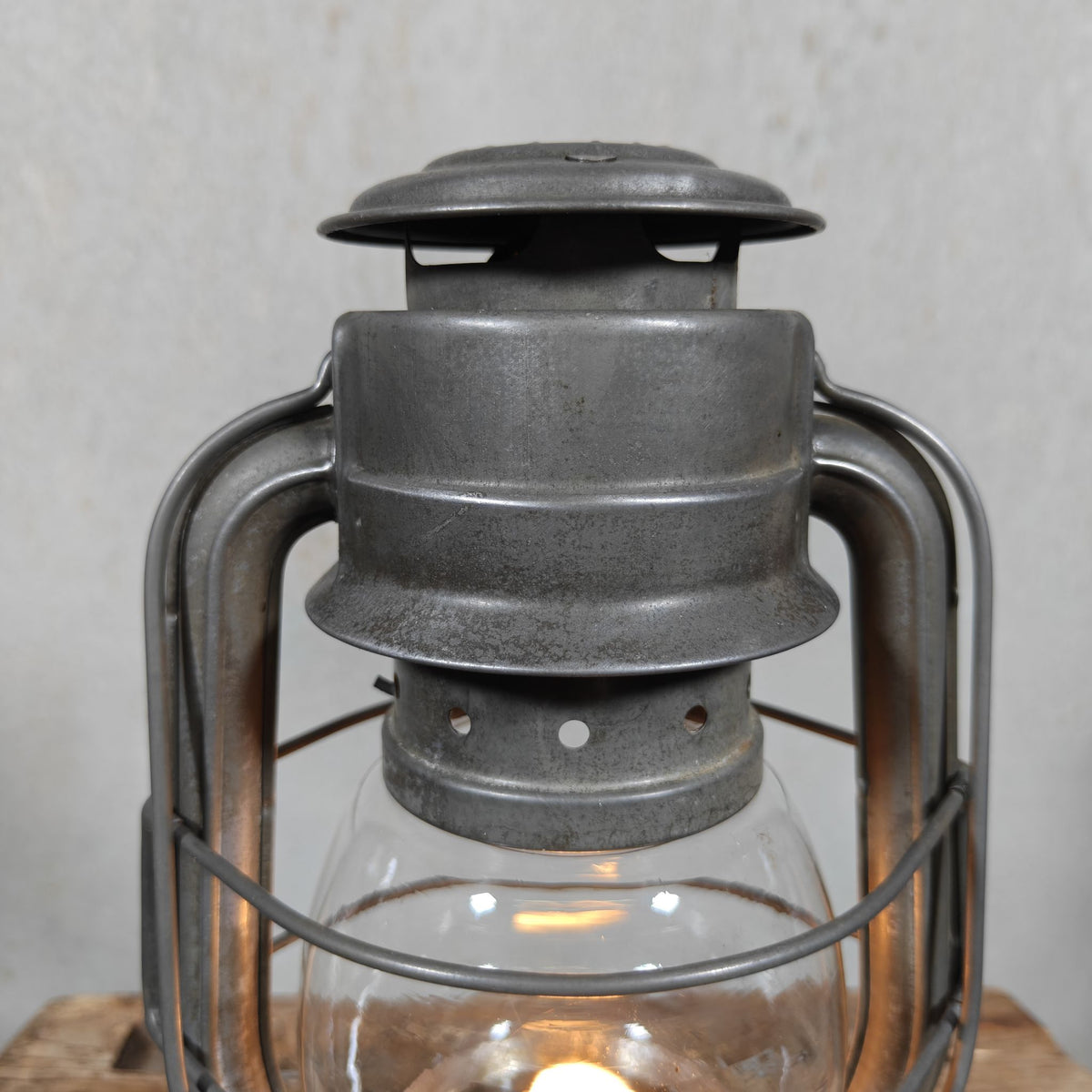 Beautiful French Royalux Hurricane Lantern with Glass Lift – Bte S.G.D.G., Made in France – Working and Complete