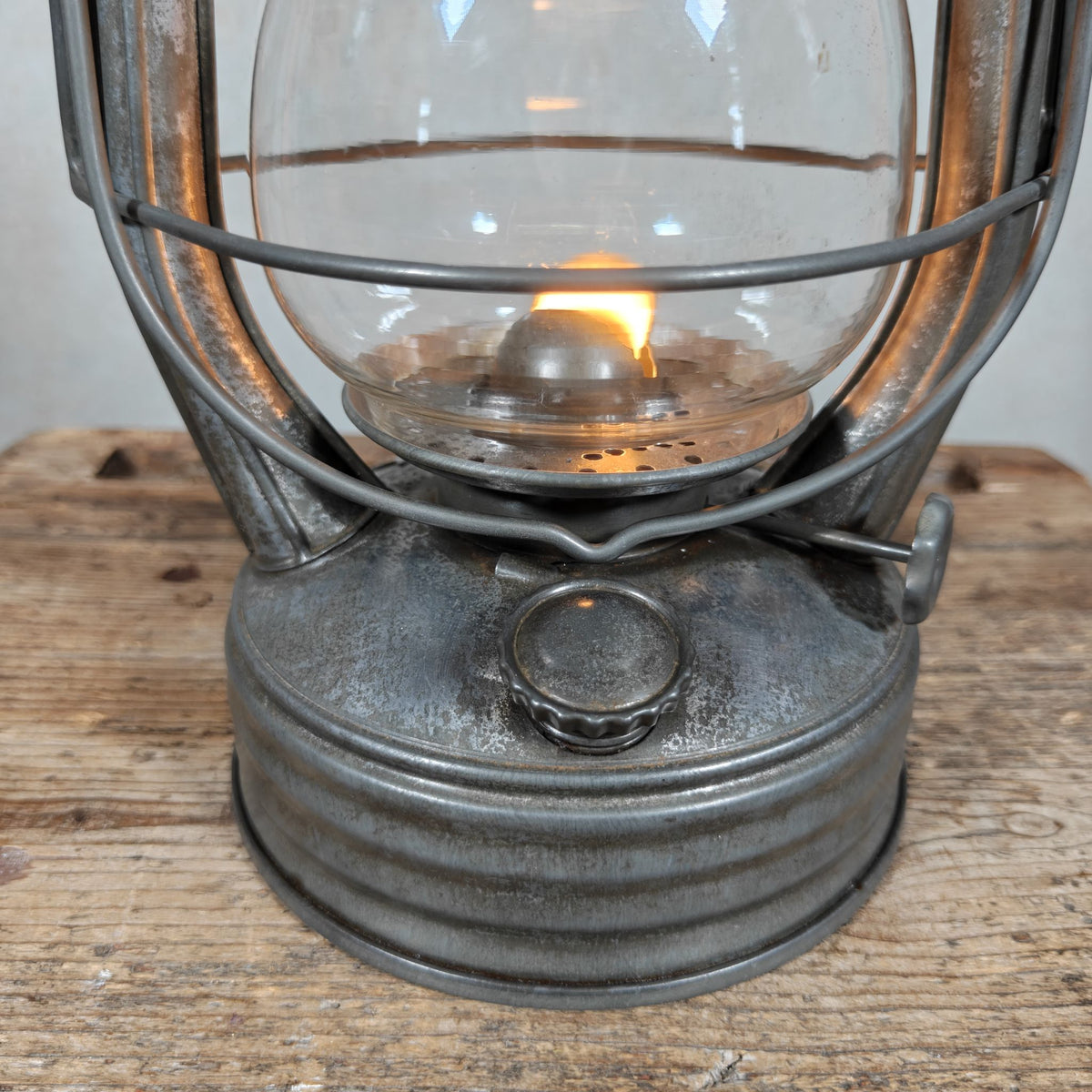 Beautiful French Royalux Hurricane Lantern with Glass Lift – Bte S.G.D.G., Made in France – Working and Complete
